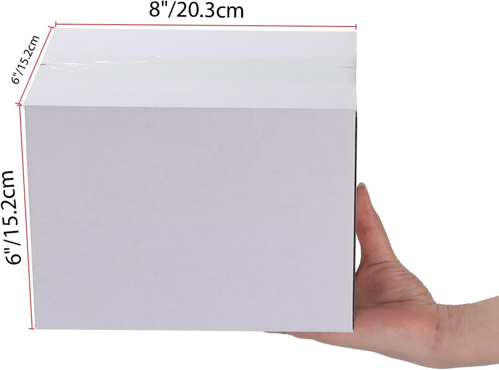 EYMPEU 40 Stück 25,4 x 15,3 x 15,3 cm Weiße Versandkarton, Kartons für kleine Gegenstände, Spielzeug, Schreibwaren und Weihnachtspäckchen