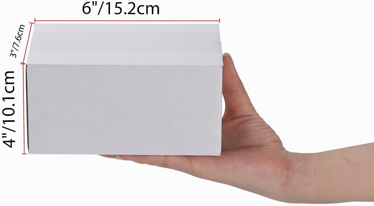 EYMPEU 40 Stück 25,4 x 15,3 x 15,3 cm Weiße Versandkarton, Kartons für kleine Gegenstände, Spielzeug, Schreibwaren und Weihnachtspäckchen