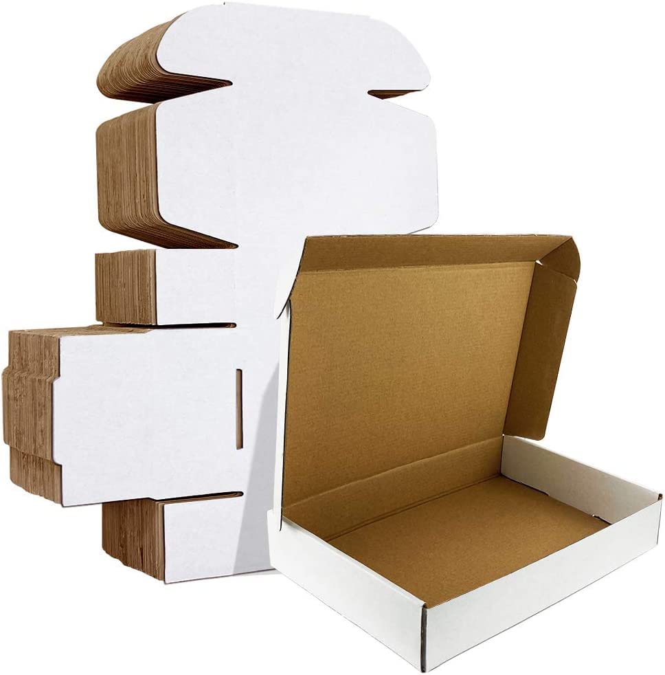 HORLIMER 25 Stück Versandkarton Klein Karton Box, 17,8x12,7x5,1 cm Verpackungskartons aus Wellpappe für Warensendung, Geschenkbox, Faltkarton, Postkarton(Braun)