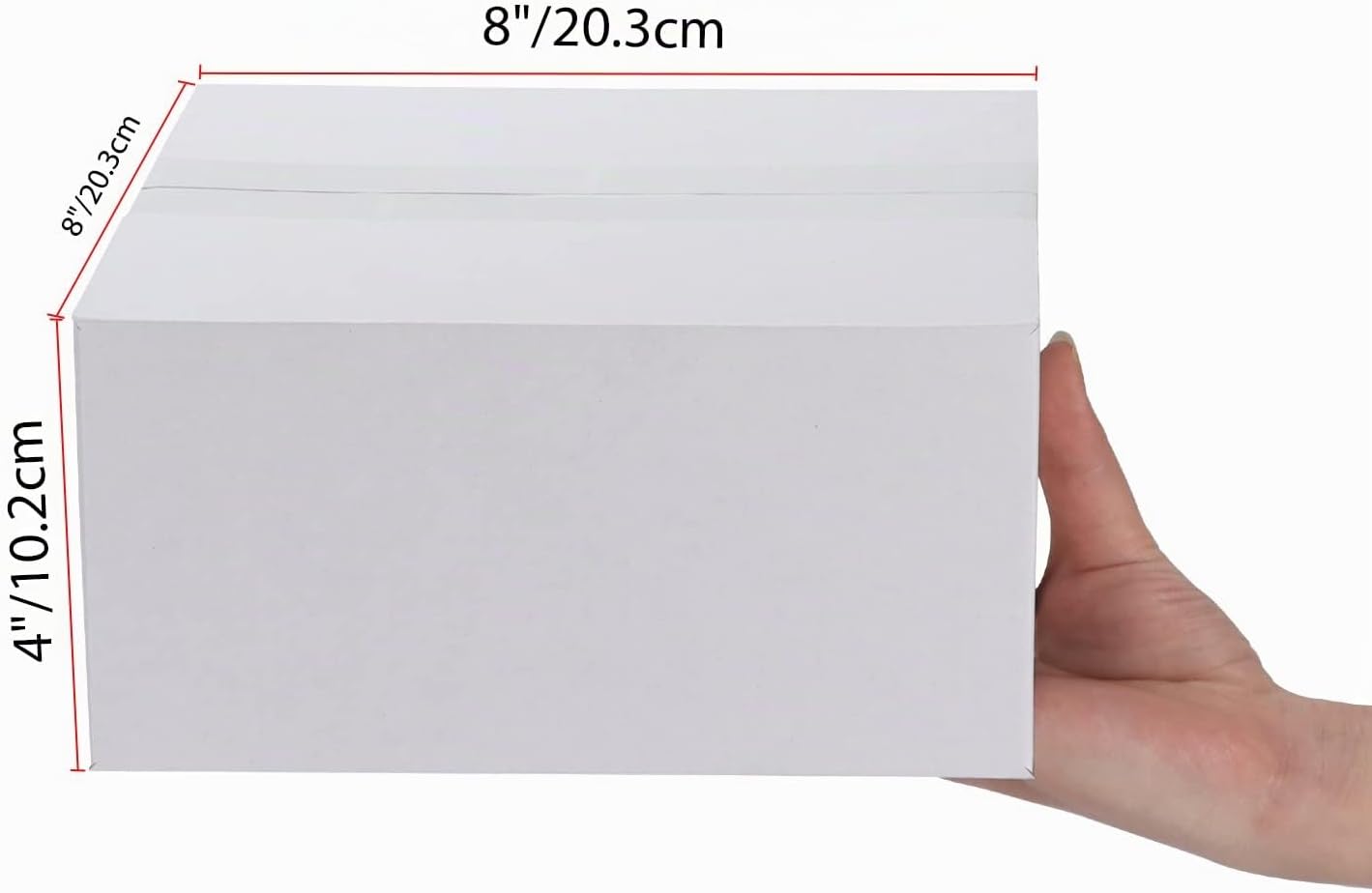 EYMPEU 40 Stück 25,4 x 15,3 x 15,3 cm Weiße Versandkarton, Kartons für kleine Gegenstände, Spielzeug, Schreibwaren und Weihnachtspäckchen