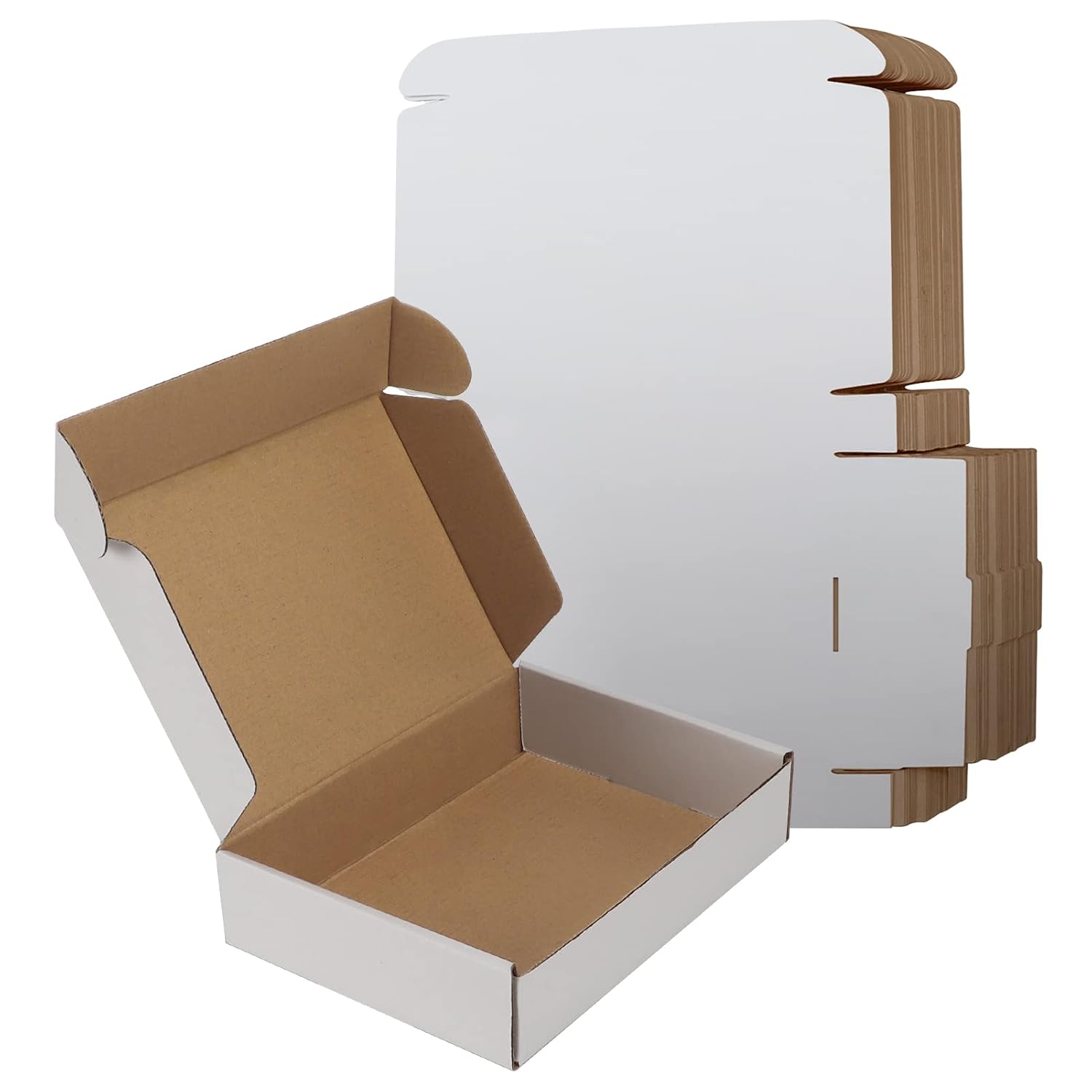 RLAVBL 25 Stück weiße Versandkartons mit den Maßen 22,9 x 15,3 x 10,2 cm für den Versand von Gegenständen, Spielzeug und Geschenken