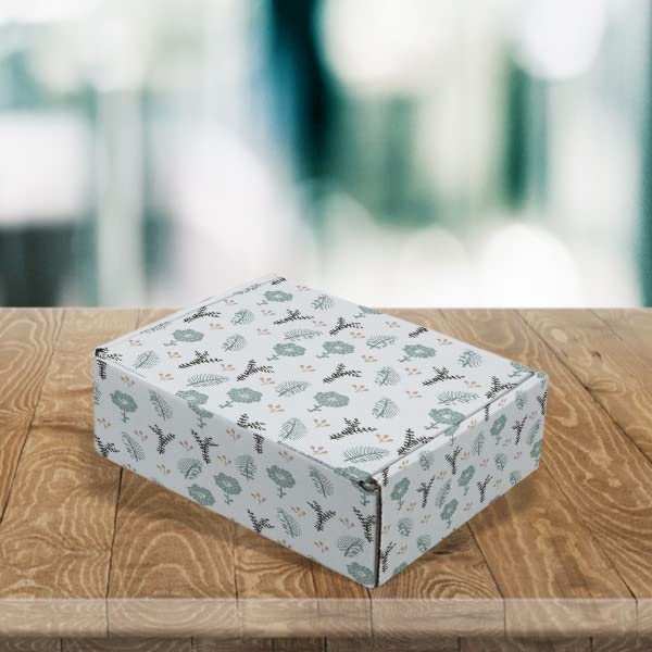 HORLIMER 25 Stück Versandkarton Klein Karton Box, 17,8x12,7x5,1 cm Verpackungskartons aus Wellpappe für Warensendung, Geschenkbox, Faltkarton, Postkarton(Braun)