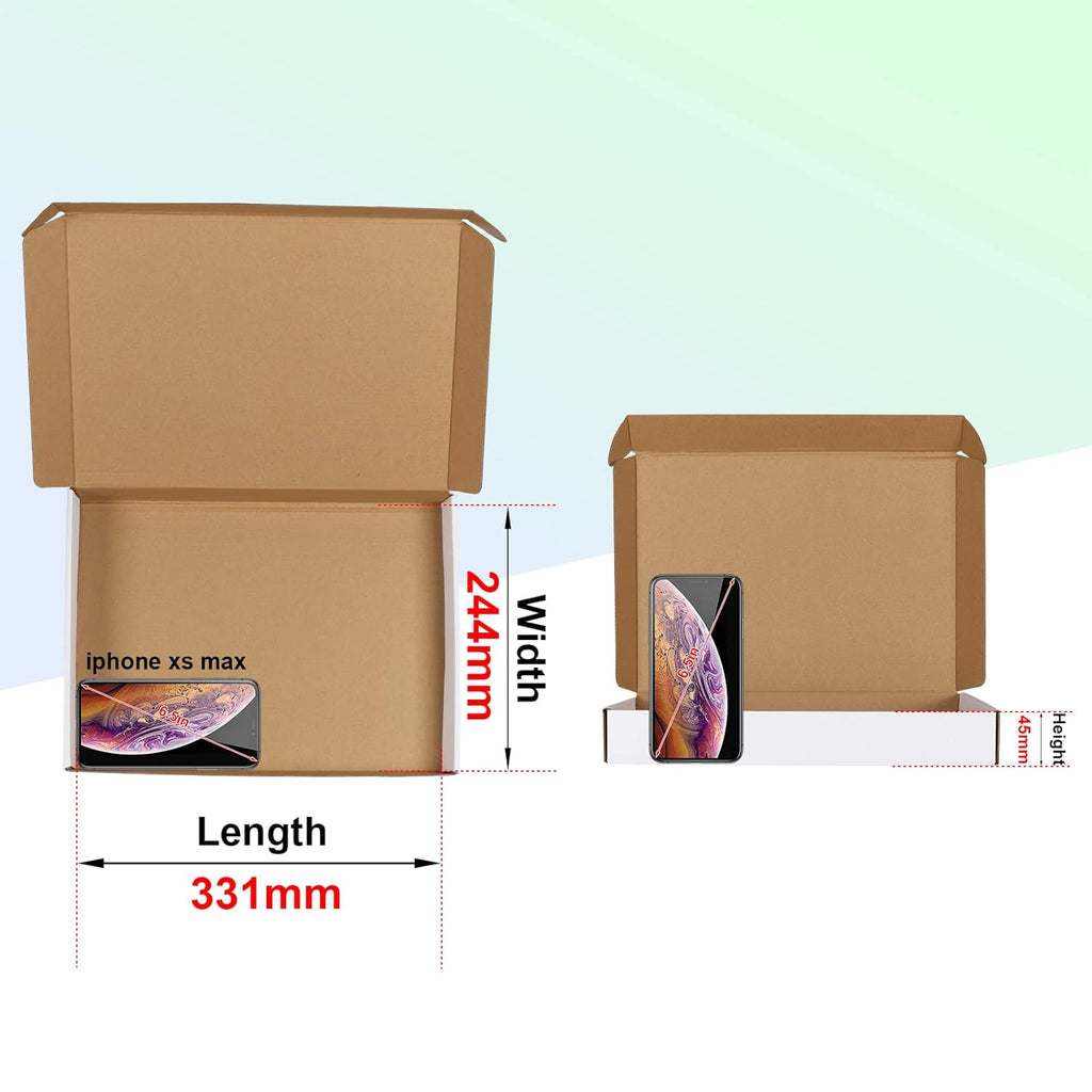 HORLIMER 25 Stück Versandkarton Klein Karton Box, 17,8x12,7x5,1 cm Verpackungskartons aus Wellpappe für Warensendung, Geschenkbox, Faltkarton, Postkarton(Braun)