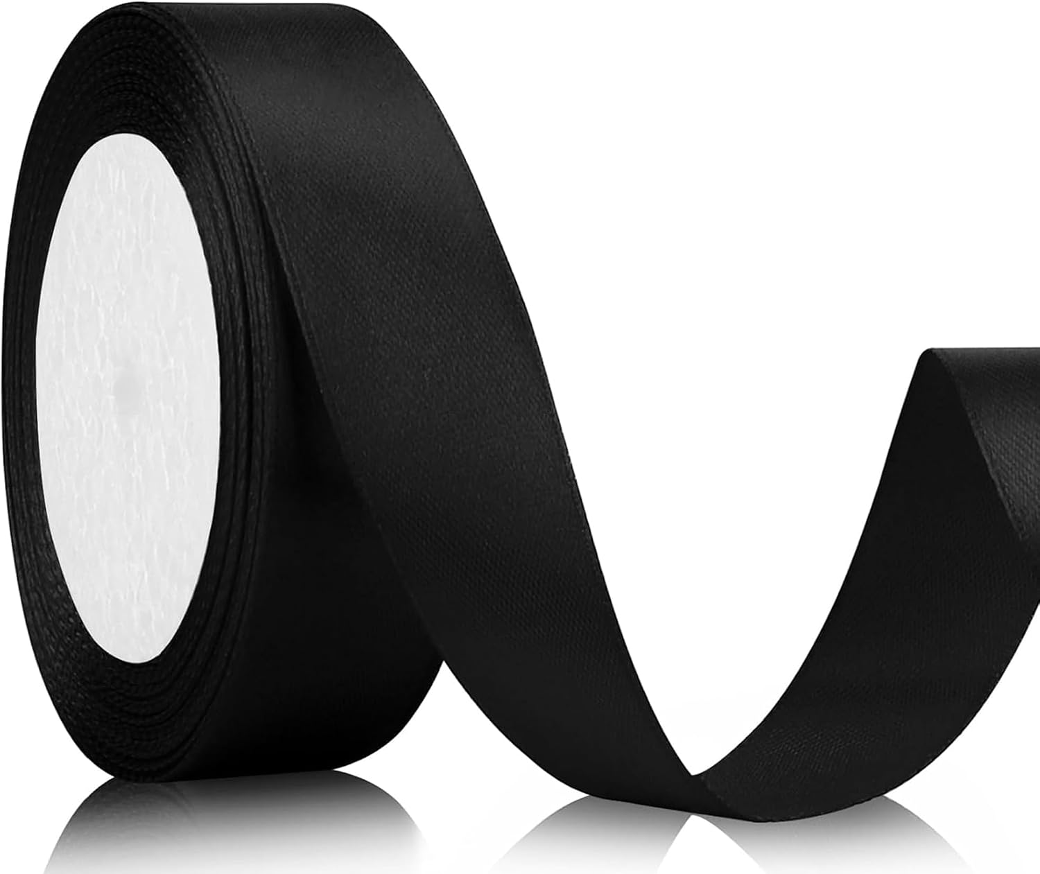 Geschenkband Satinband 22m, 20mm Breit Geschenkband, Schwarz Schleifenband für Hochzeit, Bastelarbeiten und Geschenkverpackung Hochzeitsdekoration (Schwarz)