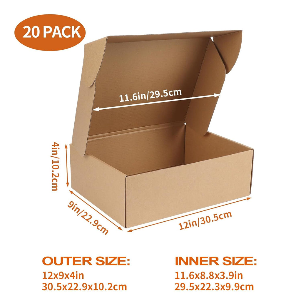 RLAVBL 25 Stück weiße Versandkartons mit den Maßen 22,9 x 15,3 x 10,2 cm für den Versand von Gegenständen, Spielzeug und Geschenken