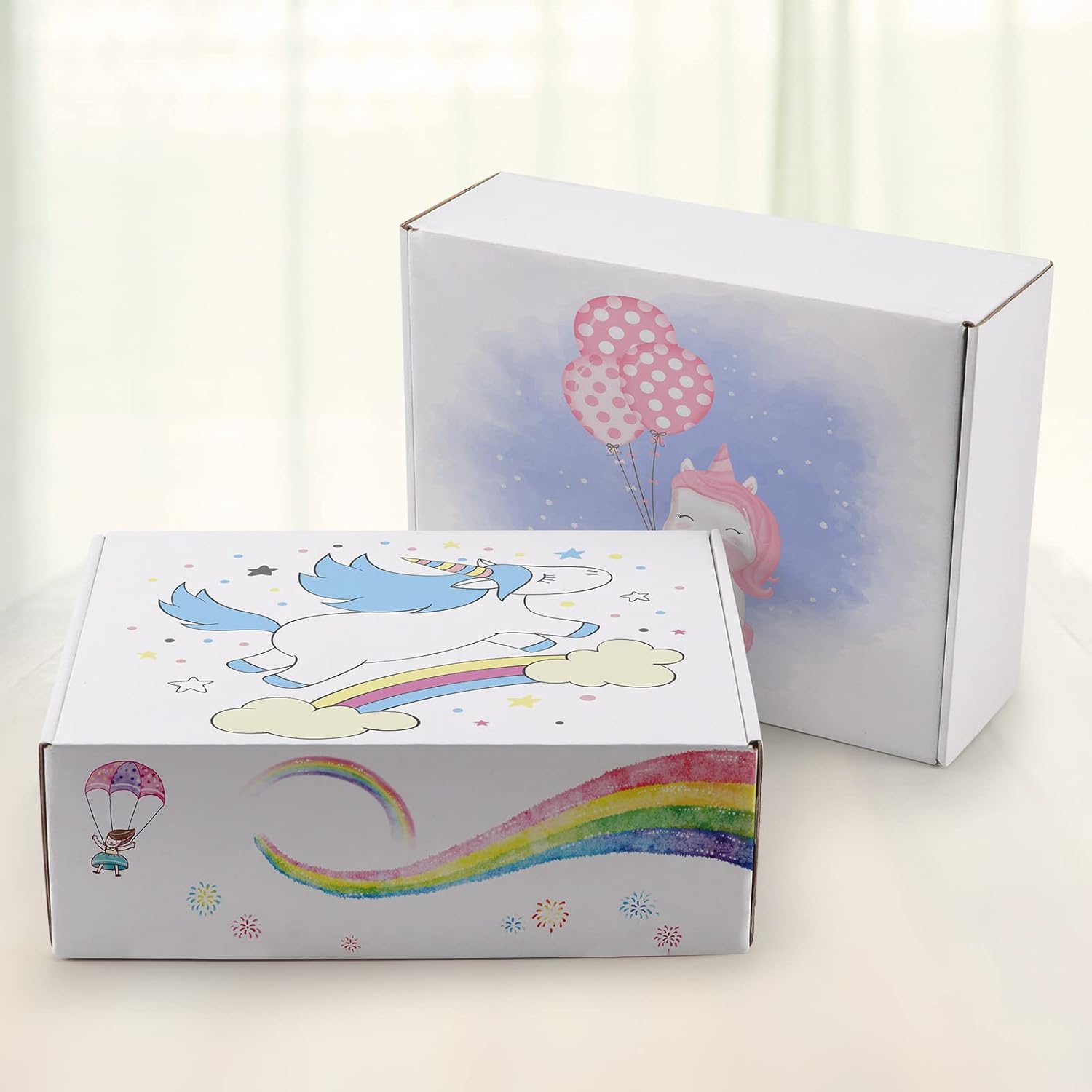 HORLIMER 25 Stück Versandkarton Klein Karton Box, 17,8x12,7x5,1 cm Verpackungskartons aus Wellpappe für Warensendung, Geschenkbox, Faltkarton, Postkarton(Braun)