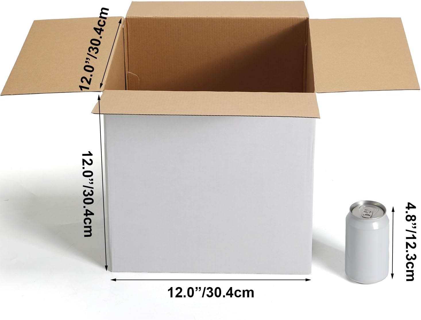 HORLIMER 10 Stück Weiß Versandkarton Karton Box, 30,5x30,5x30,5 CM Verpackungskartons für Warensendung, Geschenkbox, Faltkarton, Postkarton