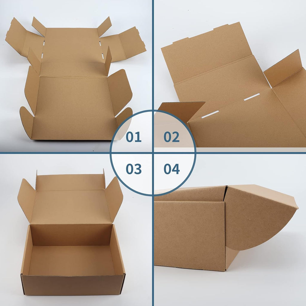 RLAVBL 25 Stück weiße Versandkartons mit den Maßen 22,9 x 15,3 x 10,2 cm für den Versand von Gegenständen, Spielzeug und Geschenken