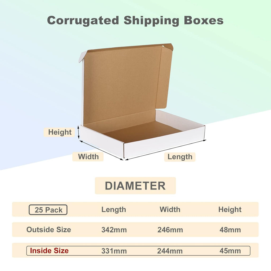 HORLIMER 25 Stück Versandkarton Klein Karton Box, 17,8x12,7x5,1 cm Verpackungskartons aus Wellpappe für Warensendung, Geschenkbox, Faltkarton, Postkarton(Braun)