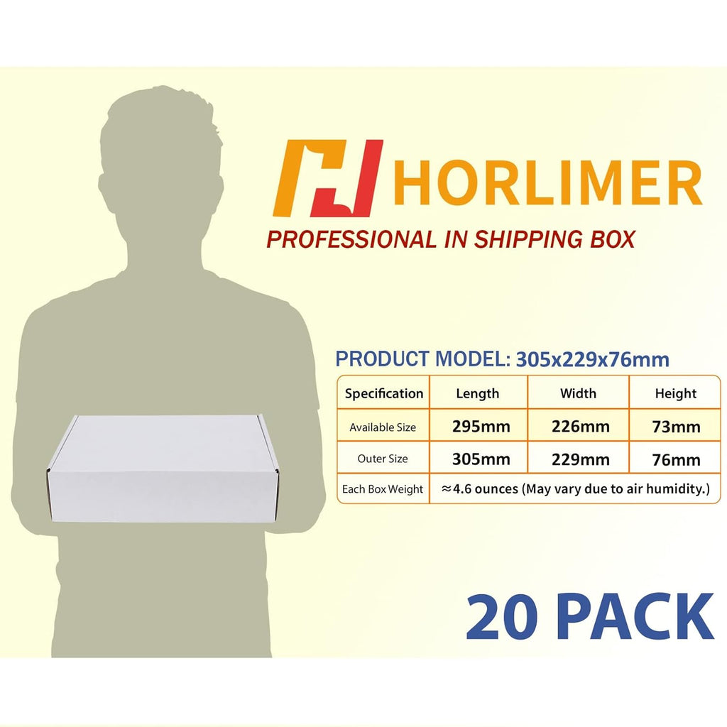 HORLIMER 25 Stück Versandkarton Klein Karton Box, 17,8x12,7x5,1 cm Verpackungskartons aus Wellpappe für Warensendung, Geschenkbox, Faltkarton, Postkarton(Braun)