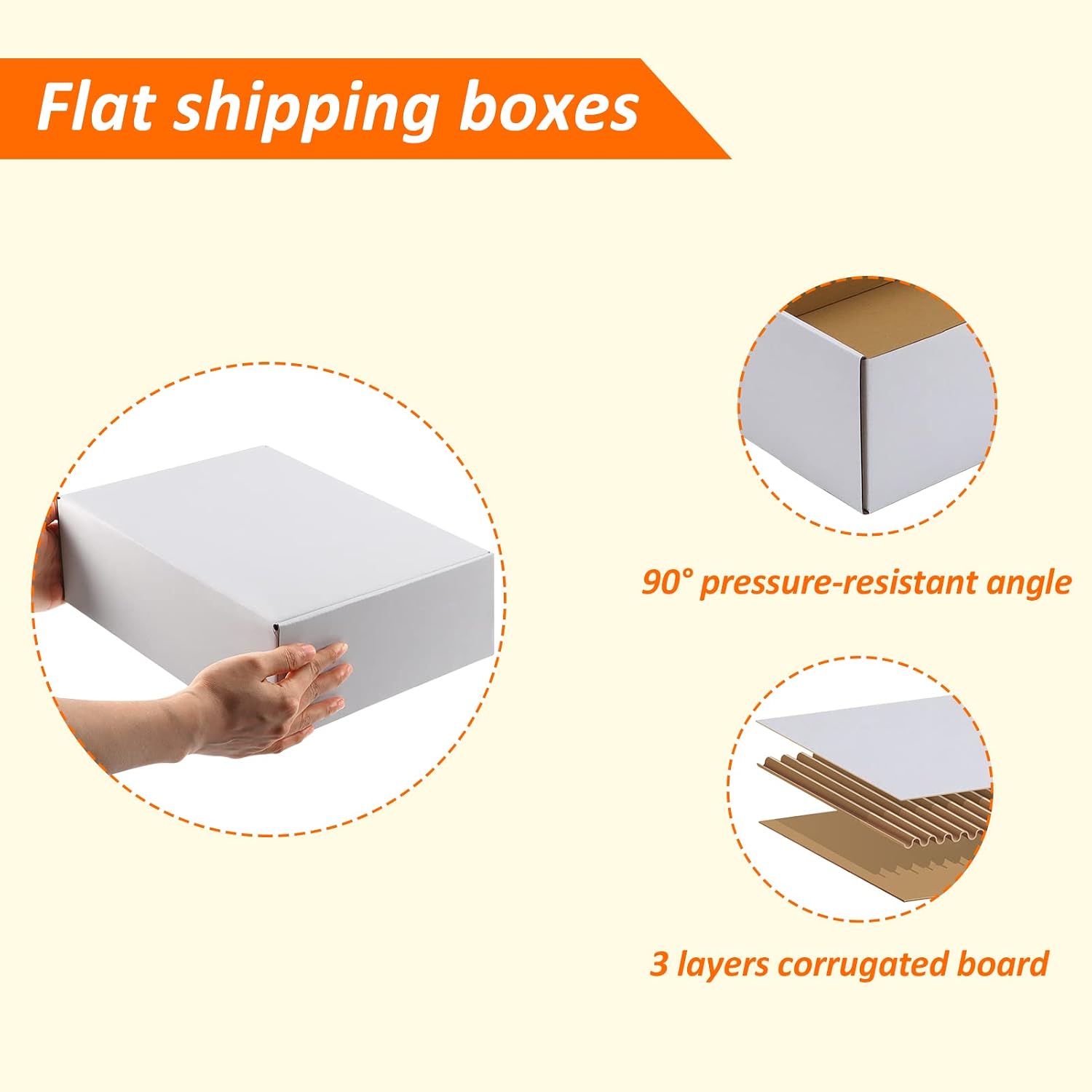 HORLIMER 25 Stück Versandkarton Klein Karton Box, 17,8x12,7x5,1 cm Verpackungskartons aus Wellpappe für Warensendung, Geschenkbox, Faltkarton, Postkarton(Braun)