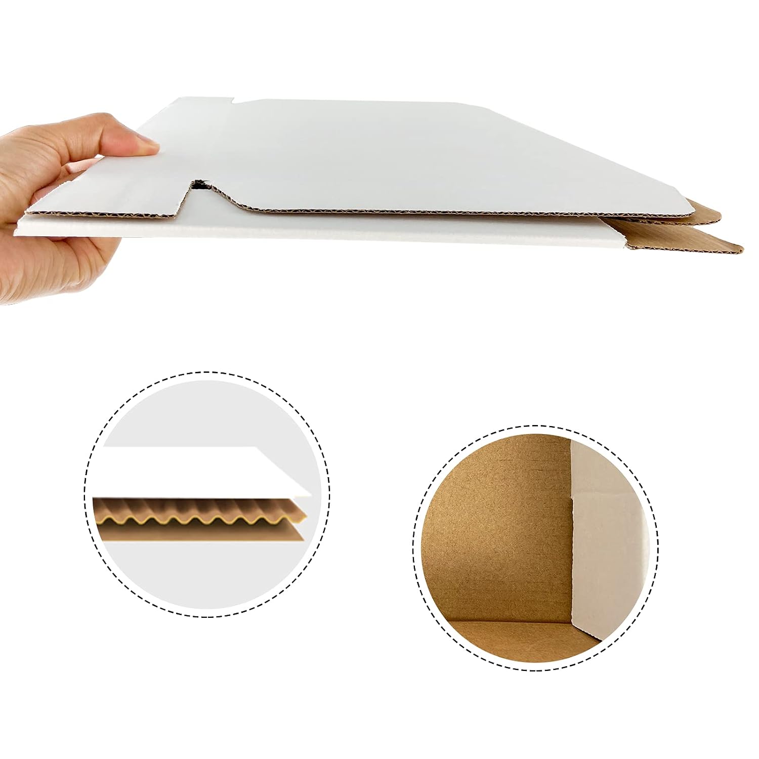 RLAVBL 25 Stück weiße Versandkartons mit den Maßen 22,9 x 15,3 x 10,2 cm für den Versand von Gegenständen, Spielzeug und Geschenken