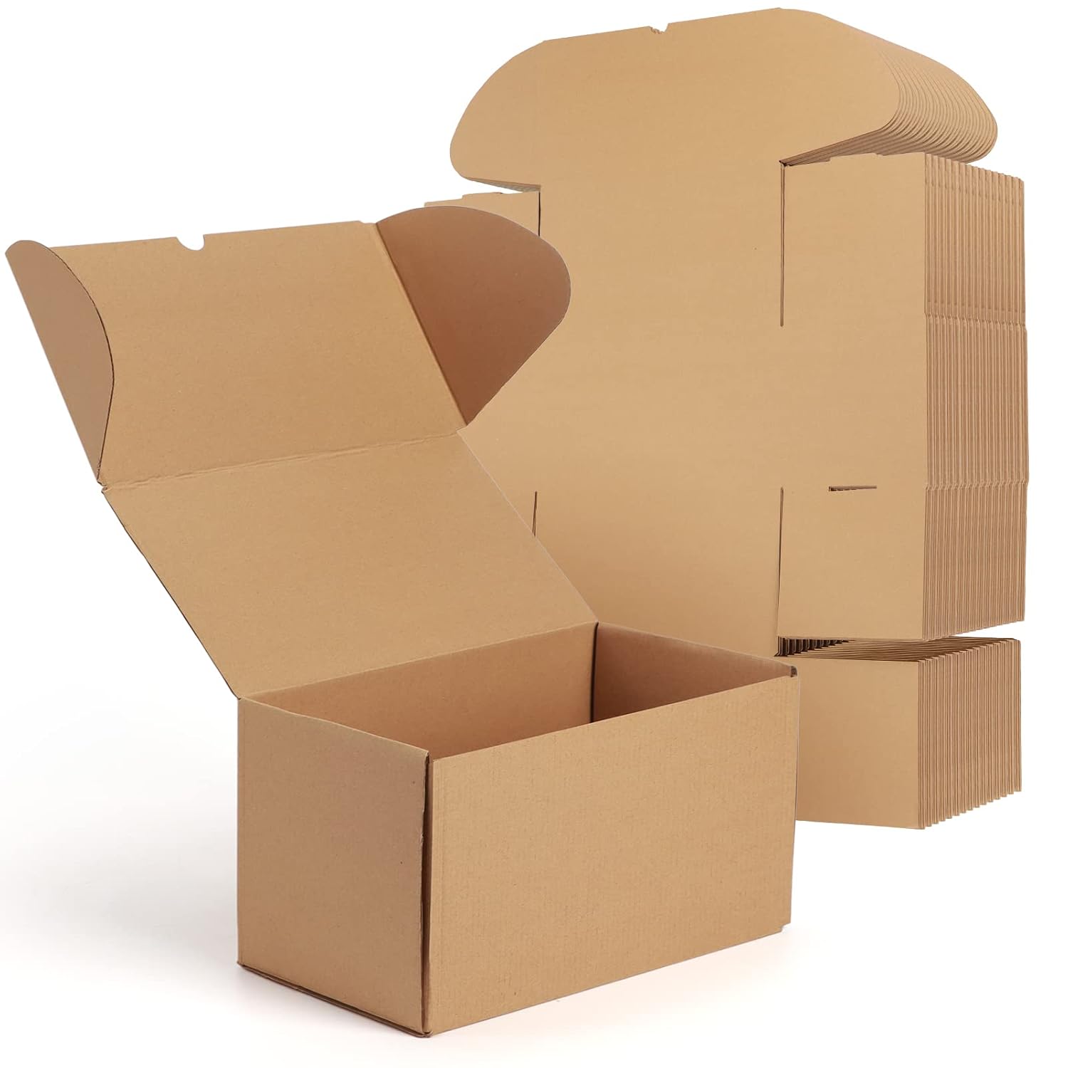RLAVBL 25 Stück weiße Versandkartons mit den Maßen 22,9 x 15,3 x 10,2 cm für den Versand von Gegenständen, Spielzeug und Geschenken