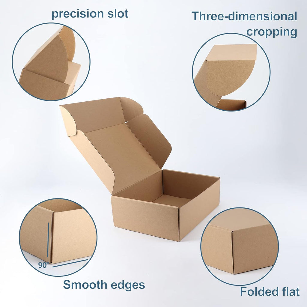 RLAVBL 25 Stück weiße Versandkartons mit den Maßen 22,9 x 15,3 x 10,2 cm für den Versand von Gegenständen, Spielzeug und Geschenken