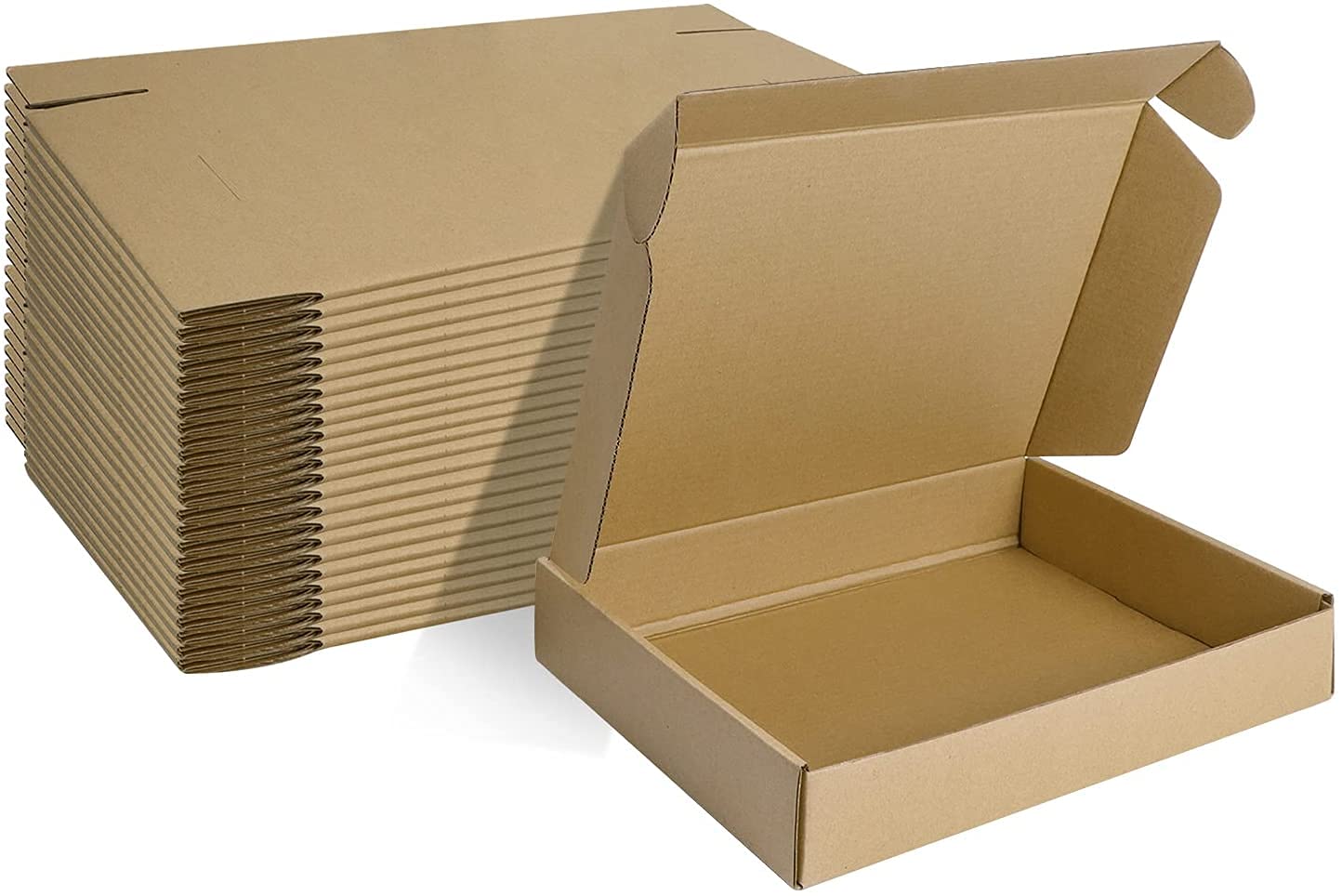 HORLIMER 25 Stück Versandkarton Klein Karton Box, 17,8x12,7x5,1 cm Verpackungskartons aus Wellpappe für Warensendung, Geschenkbox, Faltkarton, Postkarton(Braun)