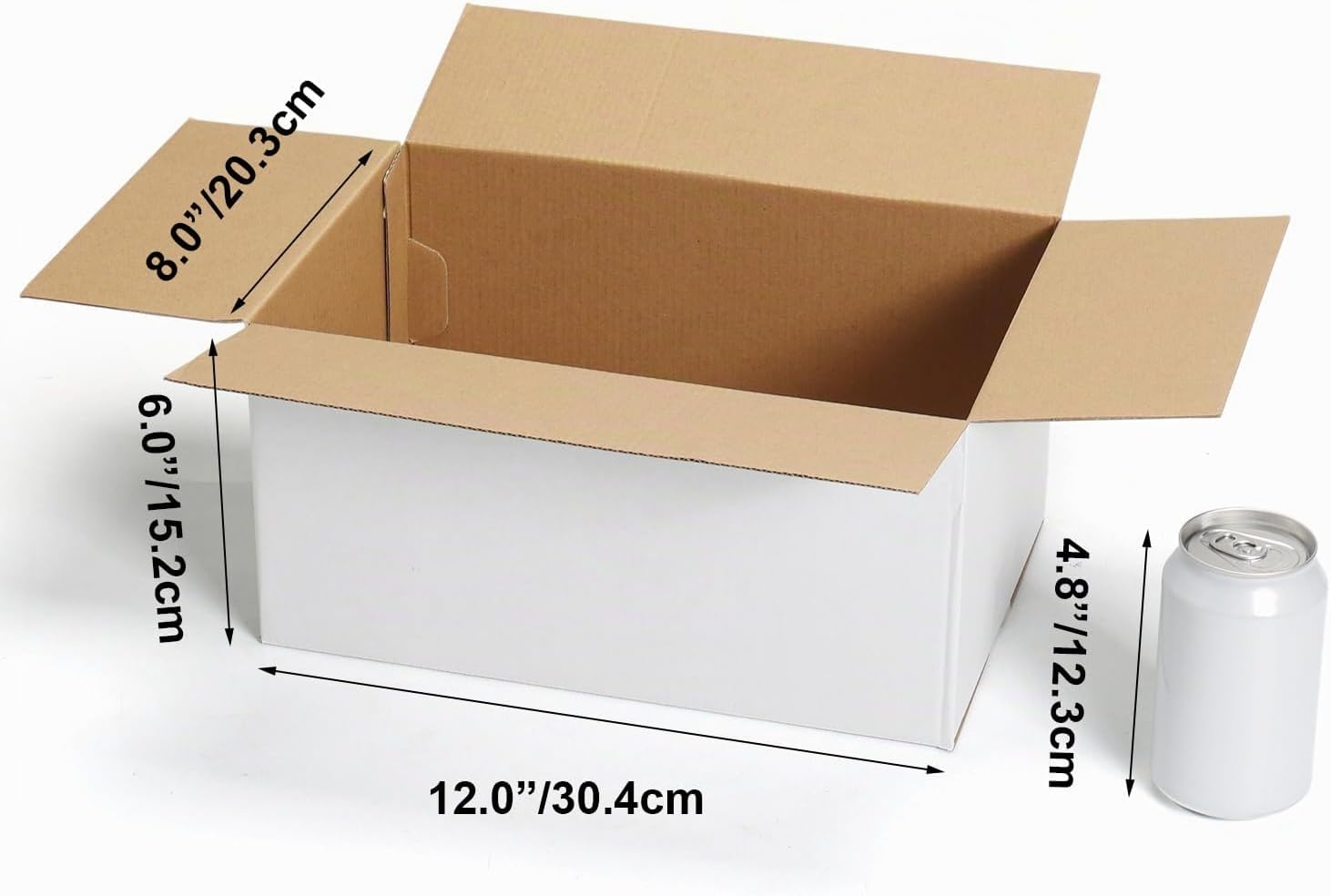 HORLIMER 10 Stück Weiß Versandkarton Karton Box, 30,5x30,5x30,5 CM Verpackungskartons für Warensendung, Geschenkbox, Faltkarton, Postkarton