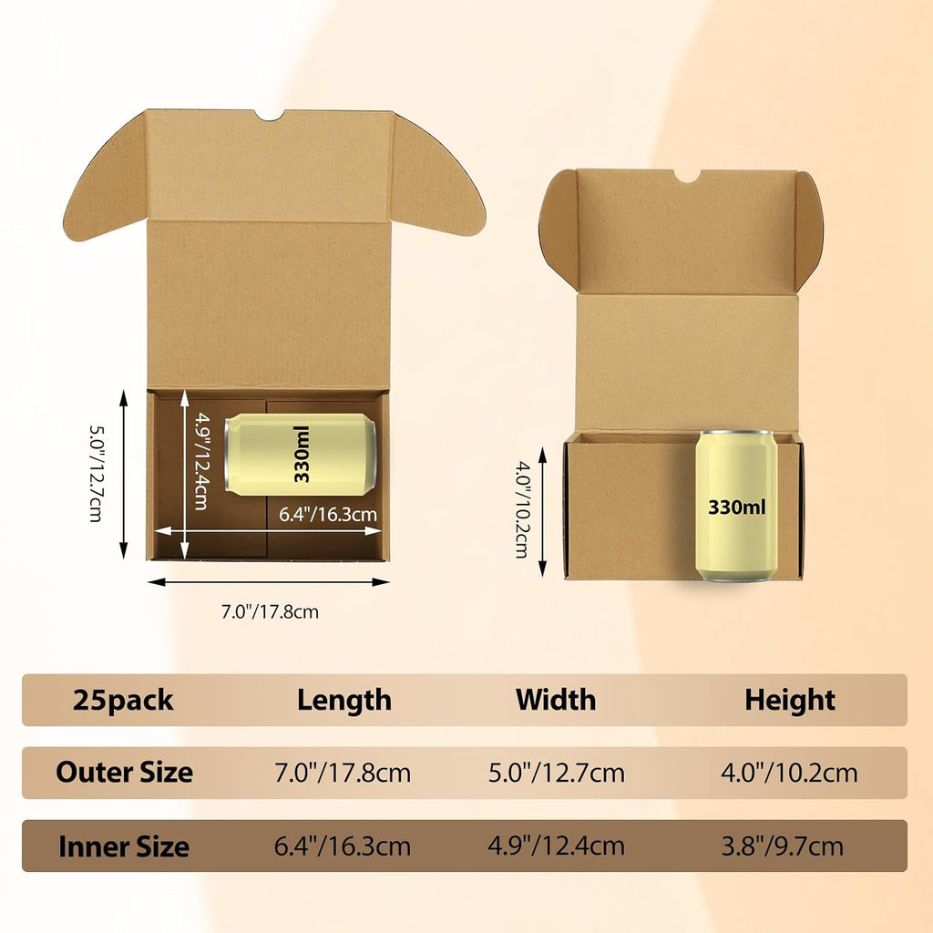 RLAVBL 25 Stück weiße Versandkartons mit den Maßen 22,9 x 15,3 x 10,2 cm für den Versand von Gegenständen, Spielzeug und Geschenken