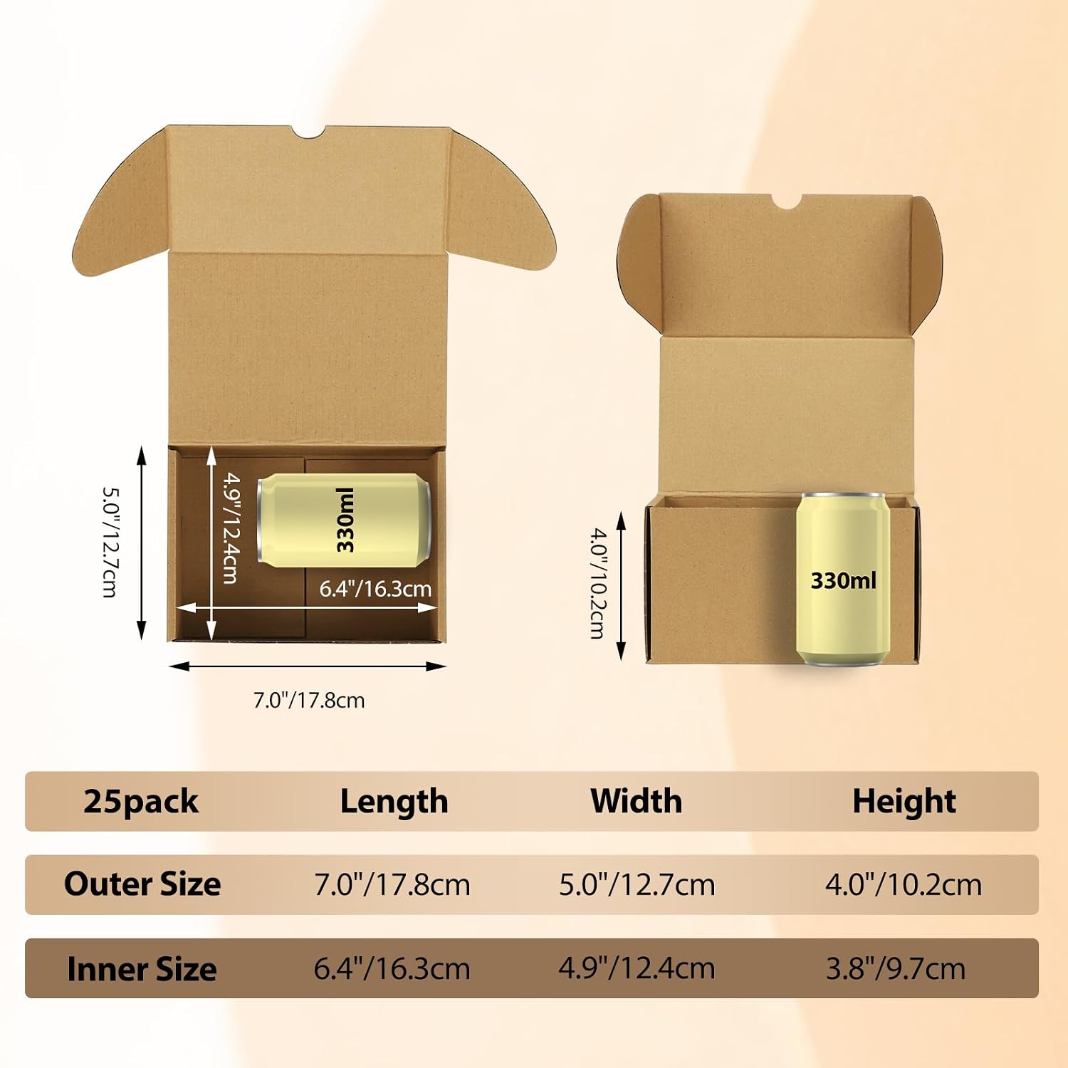 RLAVBL 25 Stück weiße Versandkartons mit den Maßen 22,9 x 15,3 x 10,2 cm für den Versand von Gegenständen, Spielzeug und Geschenken
