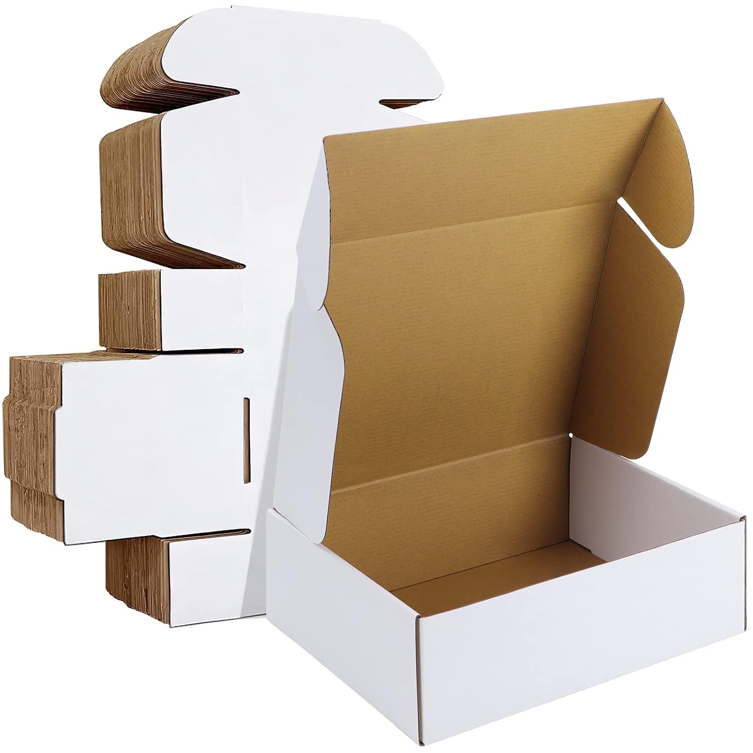 HORLIMER 25 Stück Versandkarton Klein Karton Box, 17,8x12,7x5,1 cm Verpackungskartons aus Wellpappe für Warensendung, Geschenkbox, Faltkarton, Postkarton(Braun)