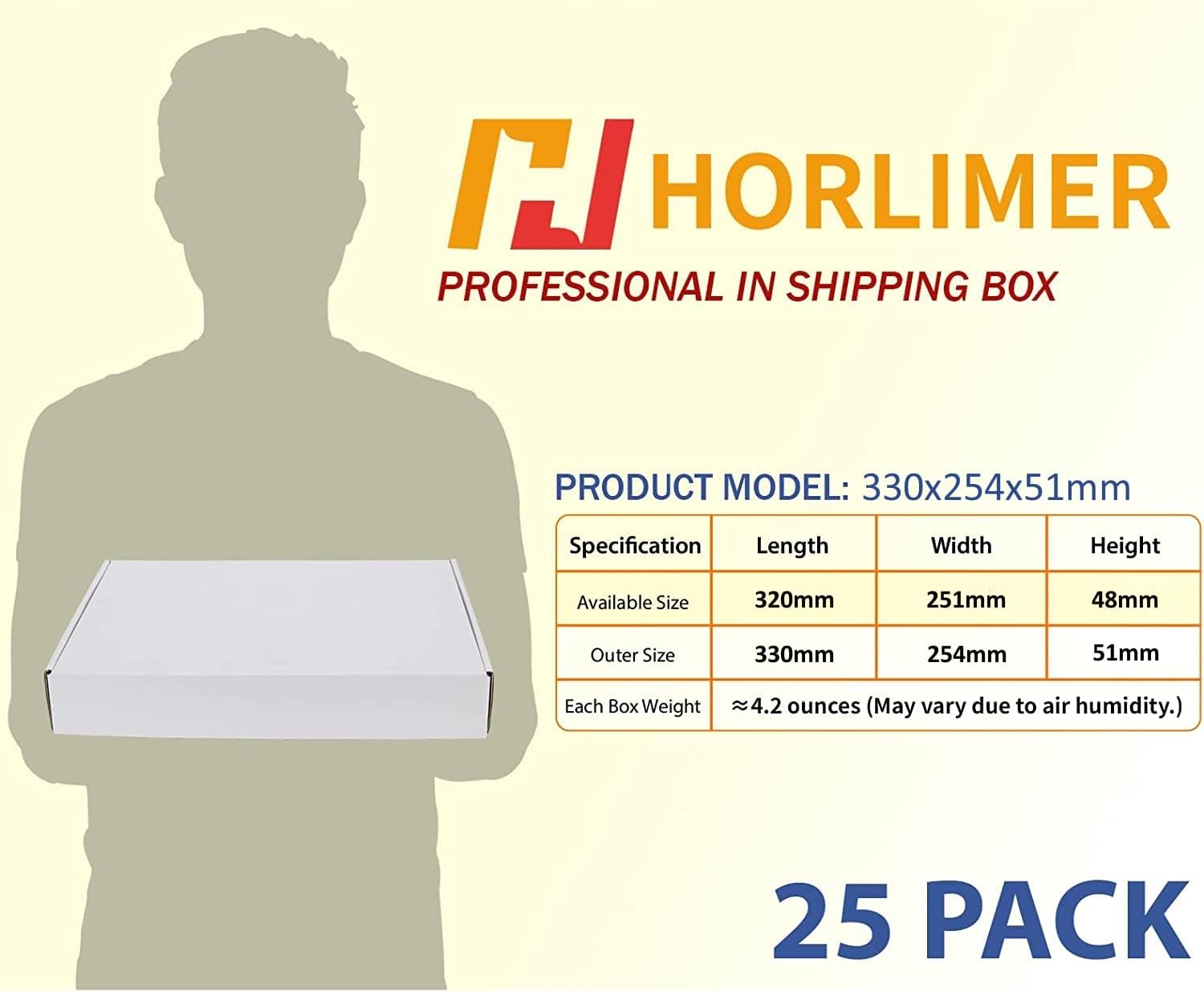 HORLIMER 25 Stück Versandkarton Klein Karton Box, 17,8x12,7x5,1 cm Verpackungskartons aus Wellpappe für Warensendung, Geschenkbox, Faltkarton, Postkarton(Braun)