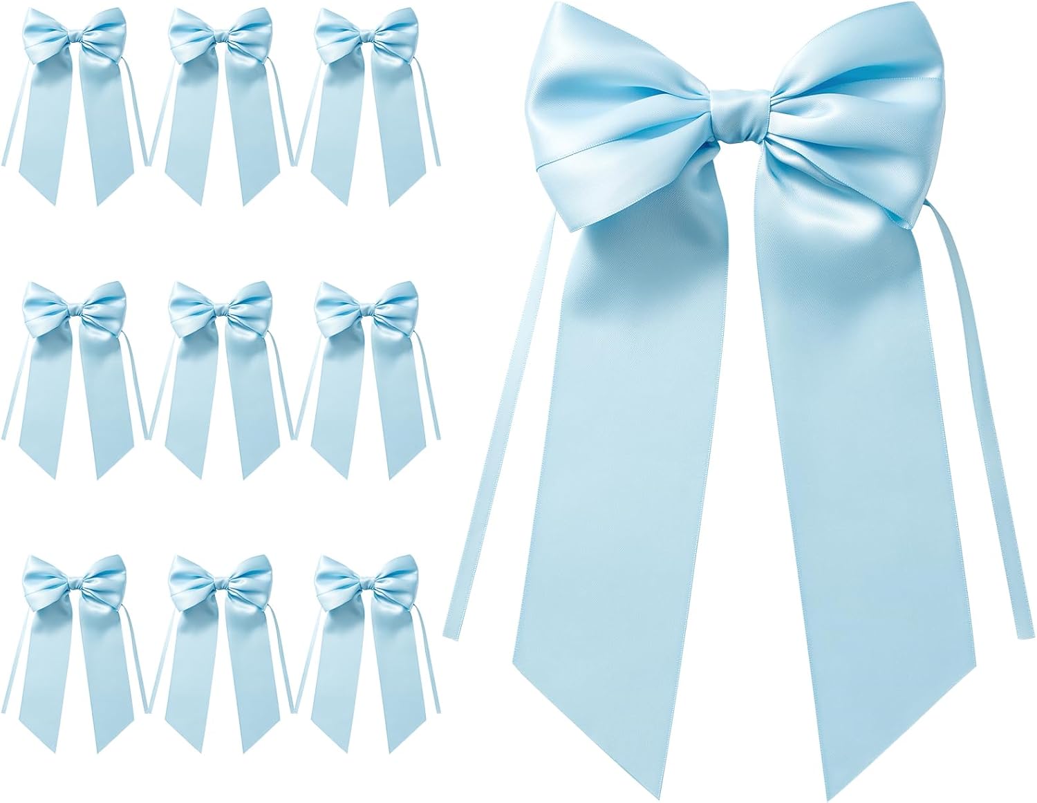 MORSUNBELA Schleifen Deko Hochzeit Geschenkschleifen Groß Weiß | Große Geschenkschleifen,elegante Deko für Hochzeit,Geburtstag,Weihnachten,Adventskranz,Weihnachtsbaum und Girlanden