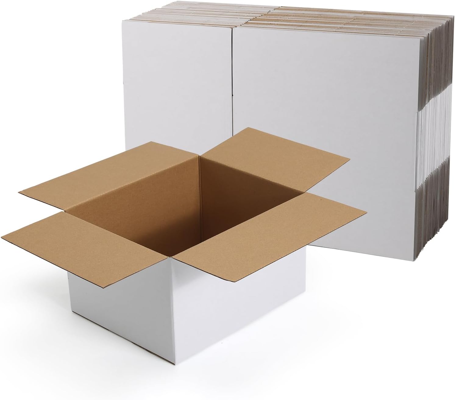 HORLIMER 10 Stück Weiß Versandkarton Karton Box, 30,5x30,5x30,5 CM Verpackungskartons für Warensendung, Geschenkbox, Faltkarton, Postkarton