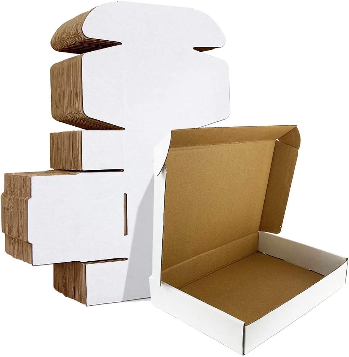 HORLIMER 25 Stück Versandkarton Klein Karton Box, 17,8x12,7x5,1 cm Verpackungskartons aus Wellpappe für Warensendung, Geschenkbox, Faltkarton, Postkarton(Braun)