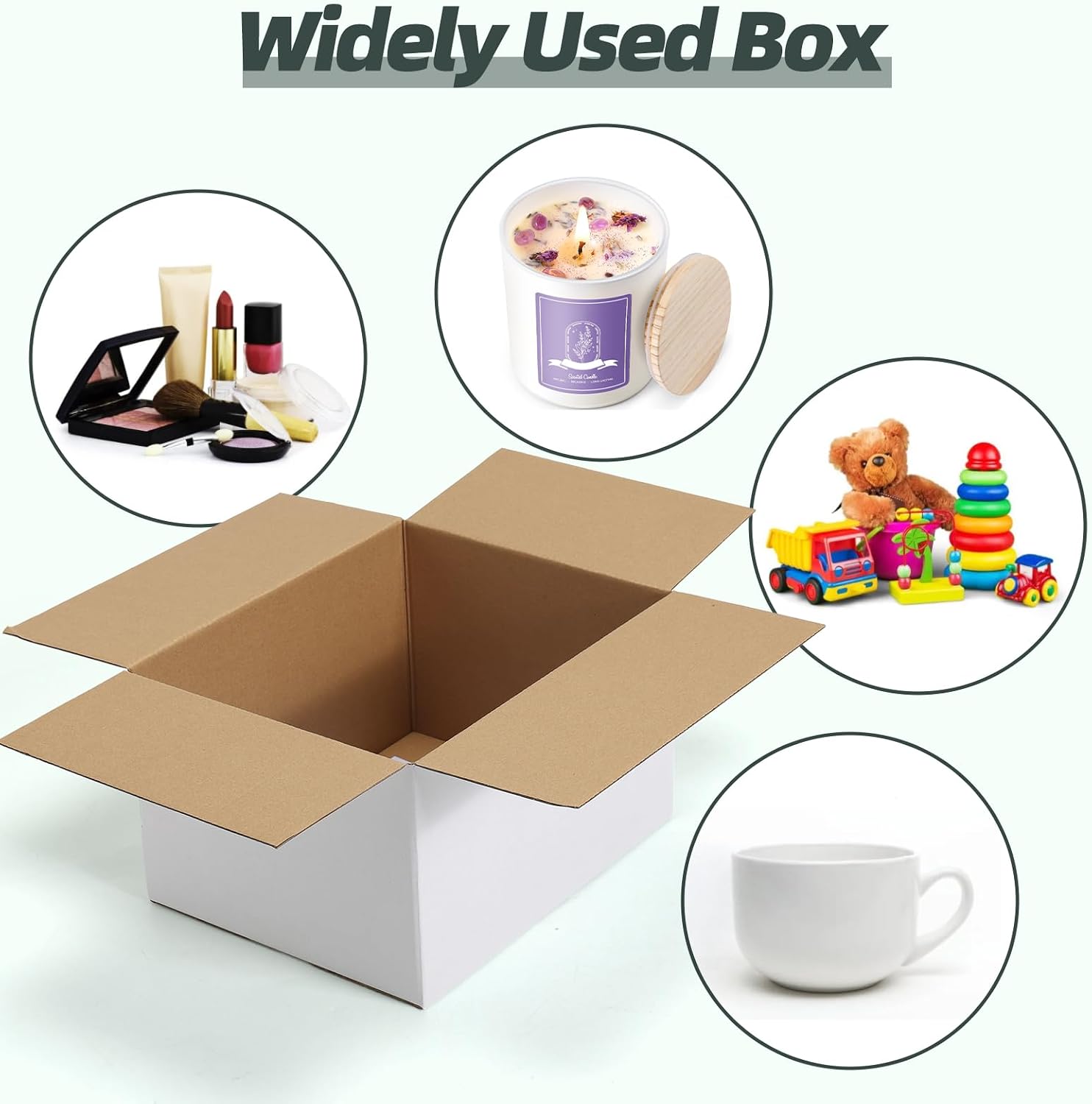 HORLIMER 10 Stück Weiß Versandkarton Karton Box, 30,5x30,5x30,5 CM Verpackungskartons für Warensendung, Geschenkbox, Faltkarton, Postkarton