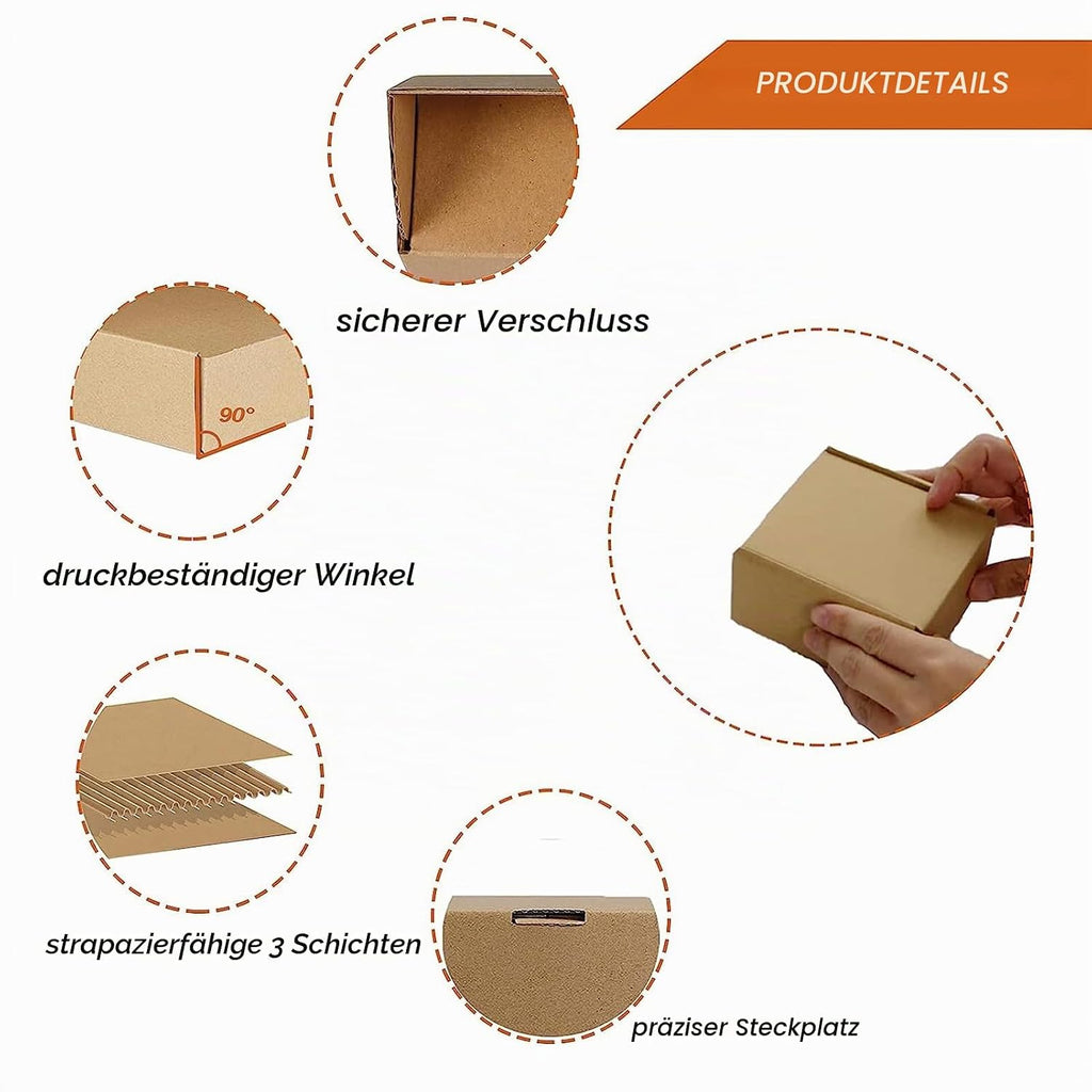 RLAVBL 25 Stück weiße Versandkartons mit den Maßen 22,9 x 15,3 x 10,2 cm für den Versand von Gegenständen, Spielzeug und Geschenken