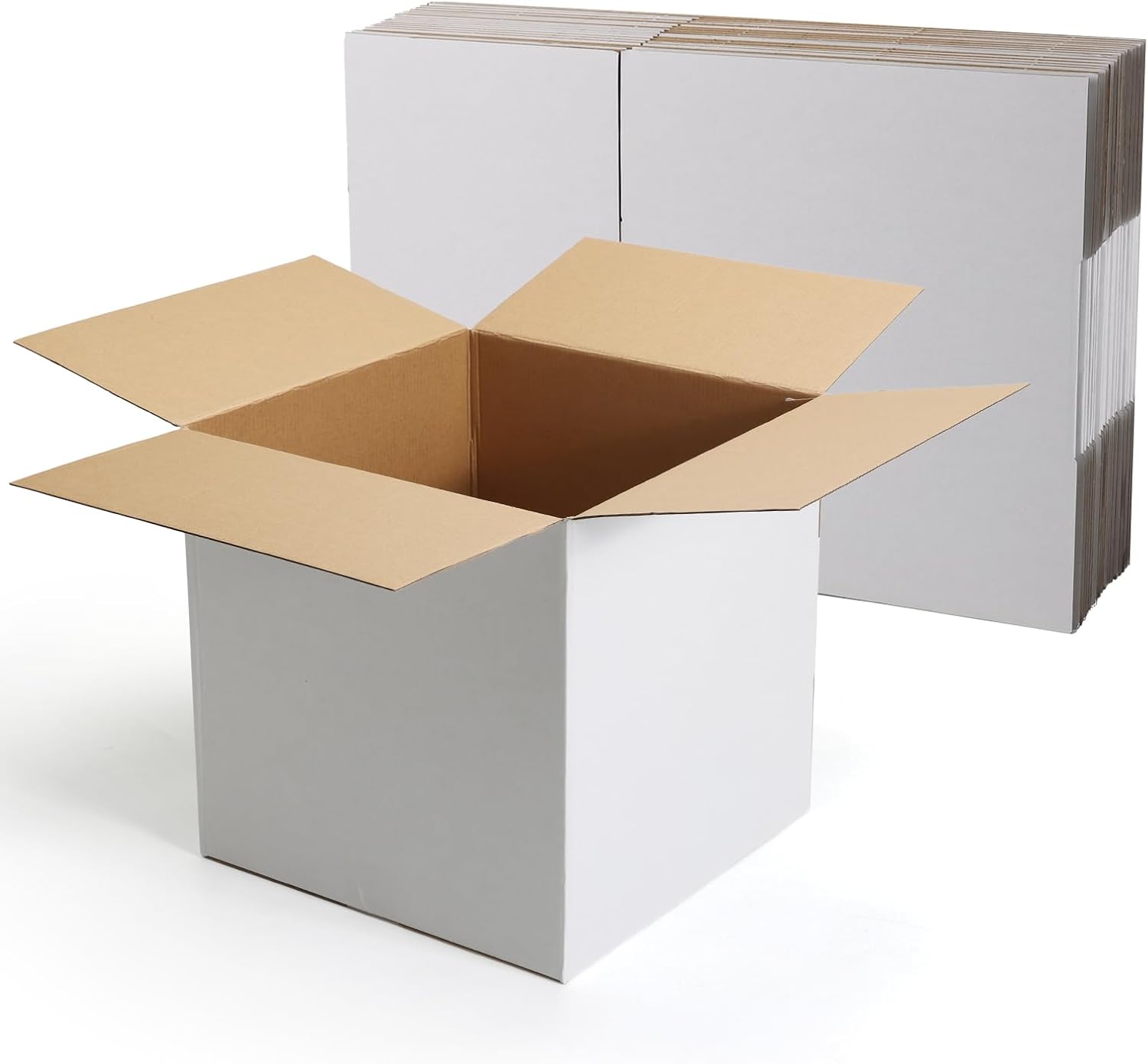 HORLIMER 10 Stück Weiß Versandkarton Karton Box, 30,5x30,5x30,5 CM Verpackungskartons für Warensendung, Geschenkbox, Faltkarton, Postkarton