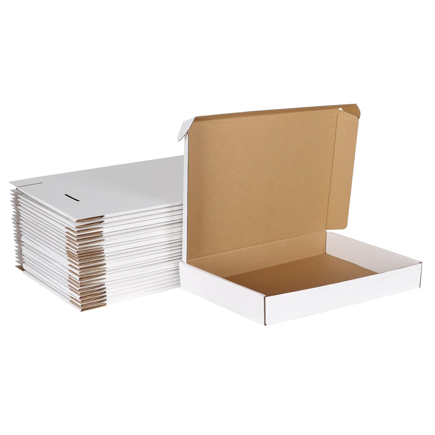 HORLIMER 25 Stück Versandkarton Klein Karton Box, 17,8x12,7x5,1 cm Verpackungskartons aus Wellpappe für Warensendung, Geschenkbox, Faltkarton, Postkarton(Braun)