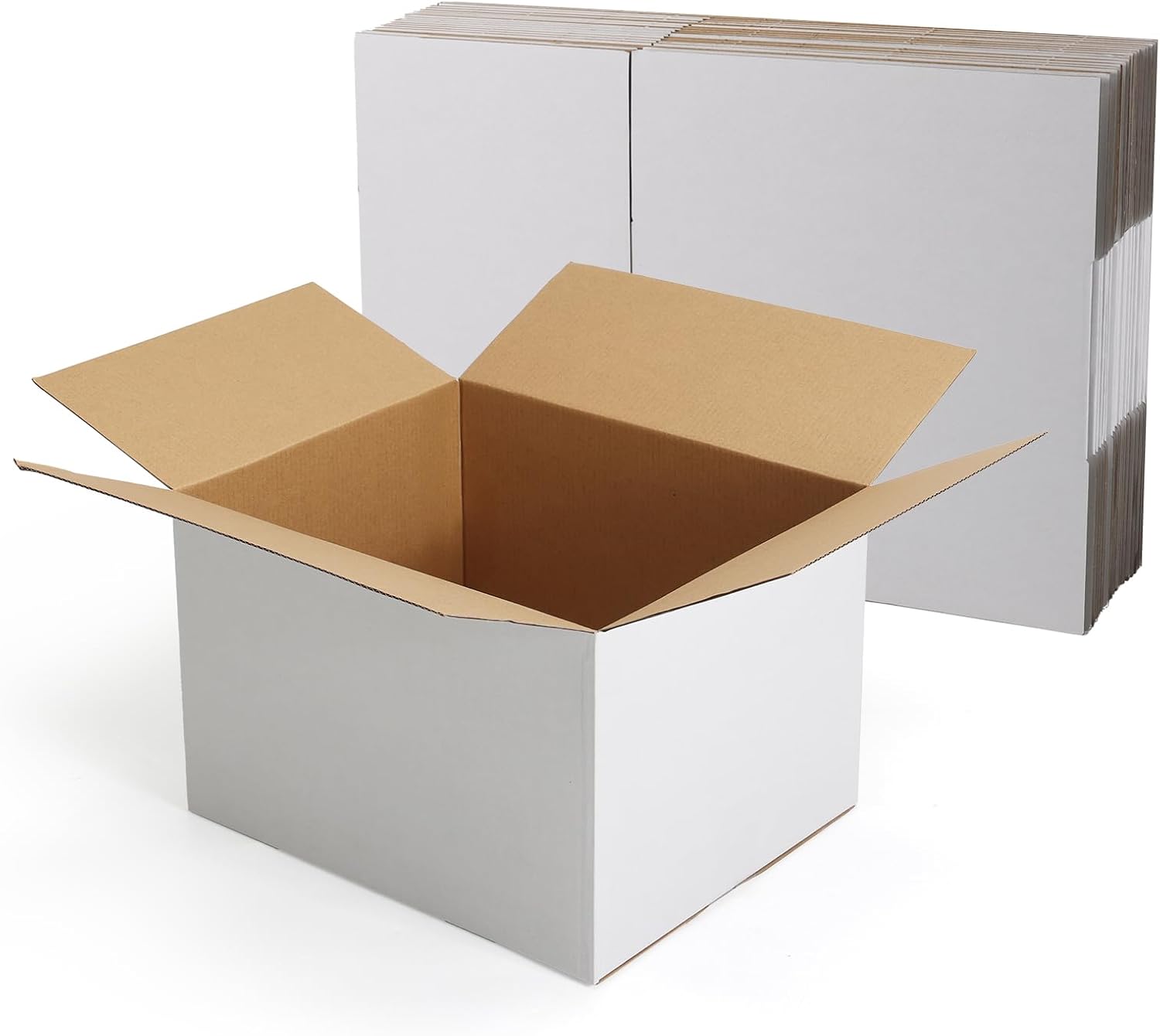 HORLIMER 10 Stück Weiß Versandkarton Karton Box, 30,5x30,5x30,5 CM Verpackungskartons für Warensendung, Geschenkbox, Faltkarton, Postkarton