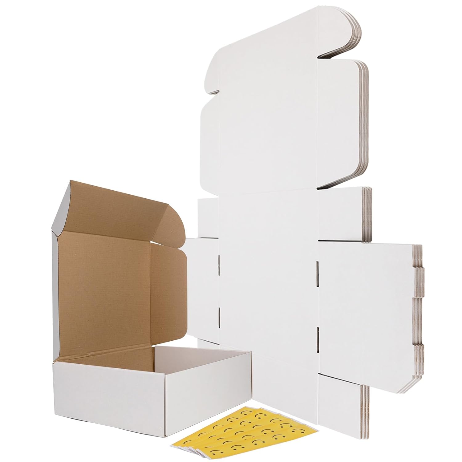 RLAVBL 25 Stück weiße Versandkartons mit den Maßen 22,9 x 15,3 x 10,2 cm für den Versand von Gegenständen, Spielzeug und Geschenken