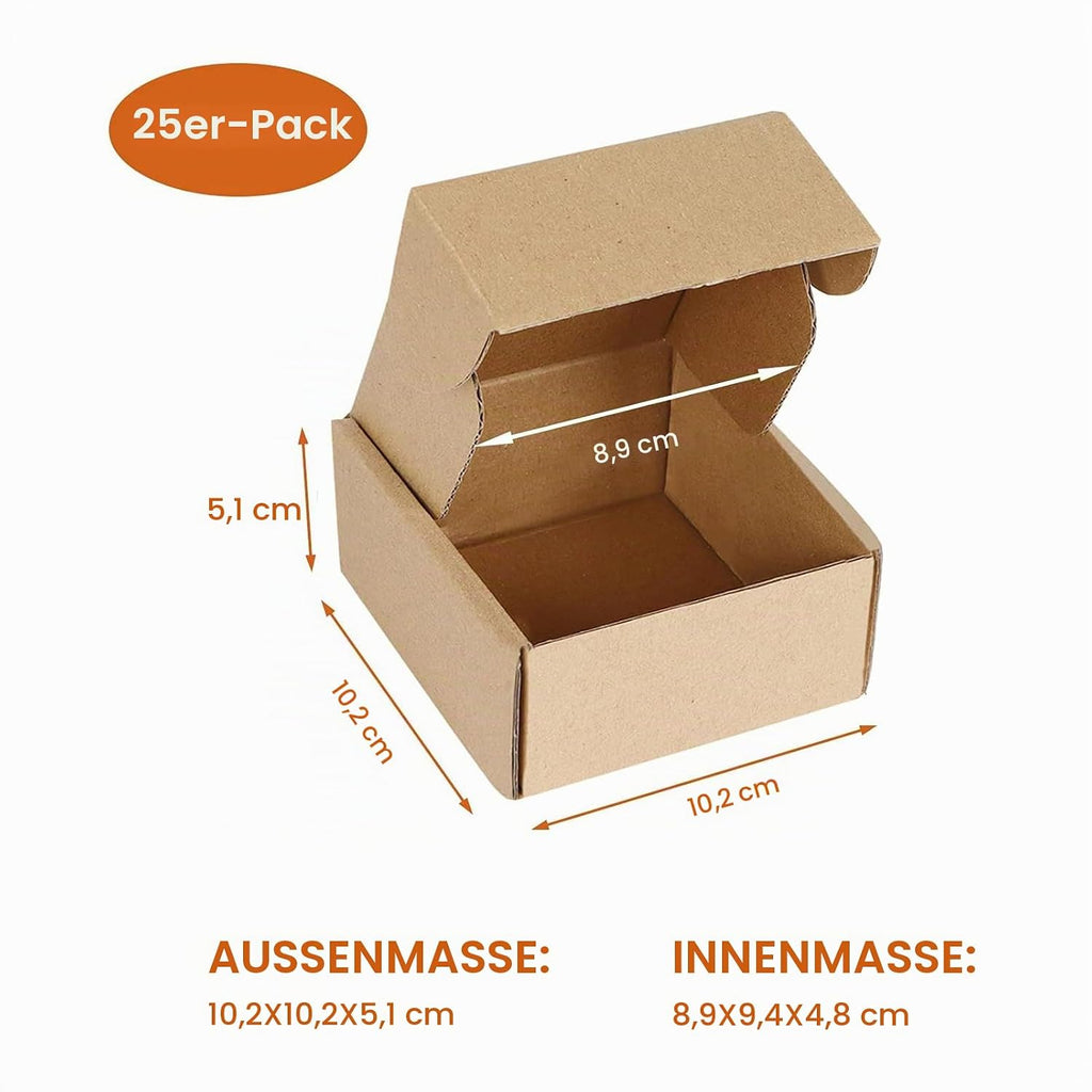 RLAVBL 25 Stück weiße Versandkartons mit den Maßen 22,9 x 15,3 x 10,2 cm für den Versand von Gegenständen, Spielzeug und Geschenken