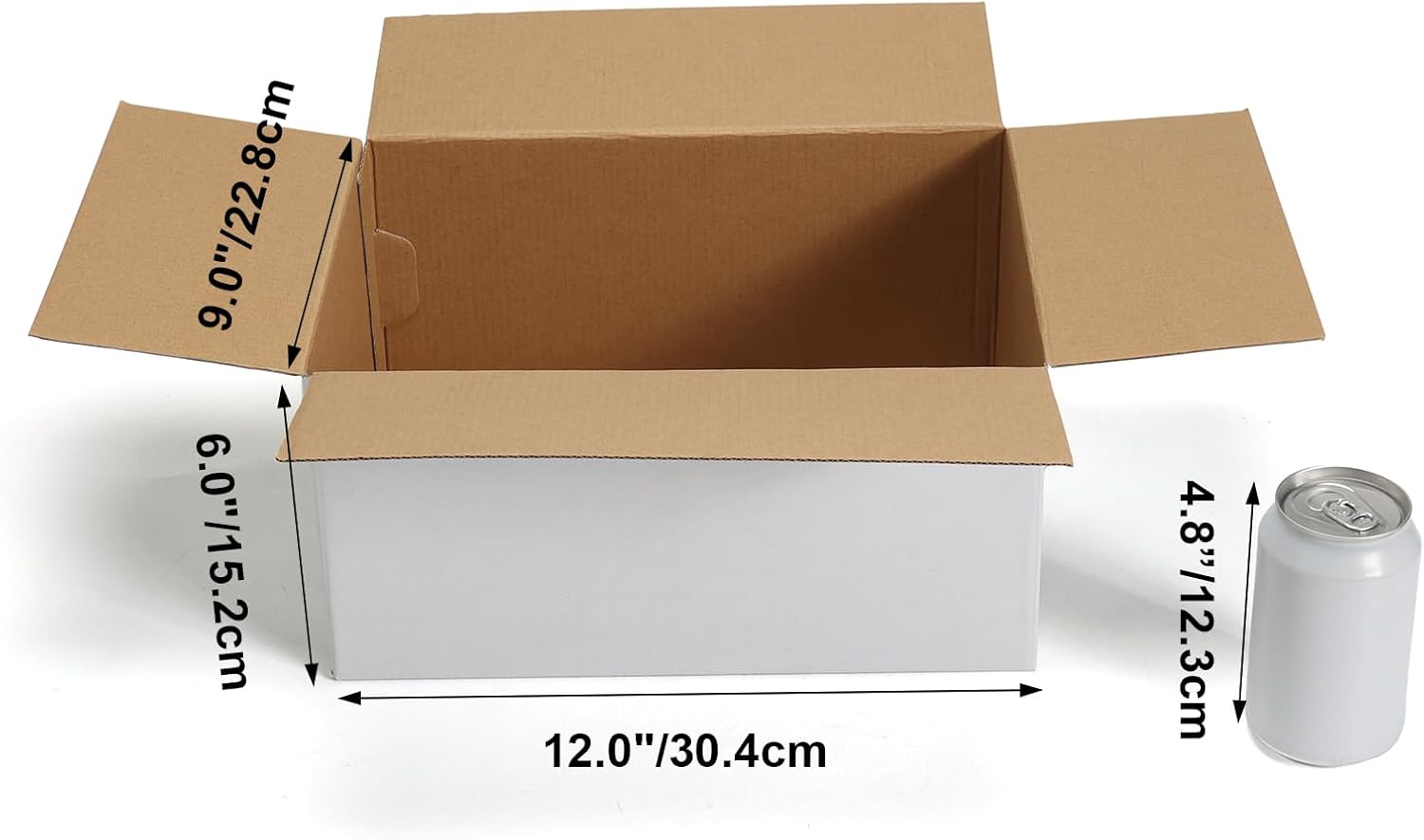 HORLIMER 10 Stück Weiß Versandkarton Karton Box, 30,5x30,5x30,5 CM Verpackungskartons für Warensendung, Geschenkbox, Faltkarton, Postkarton