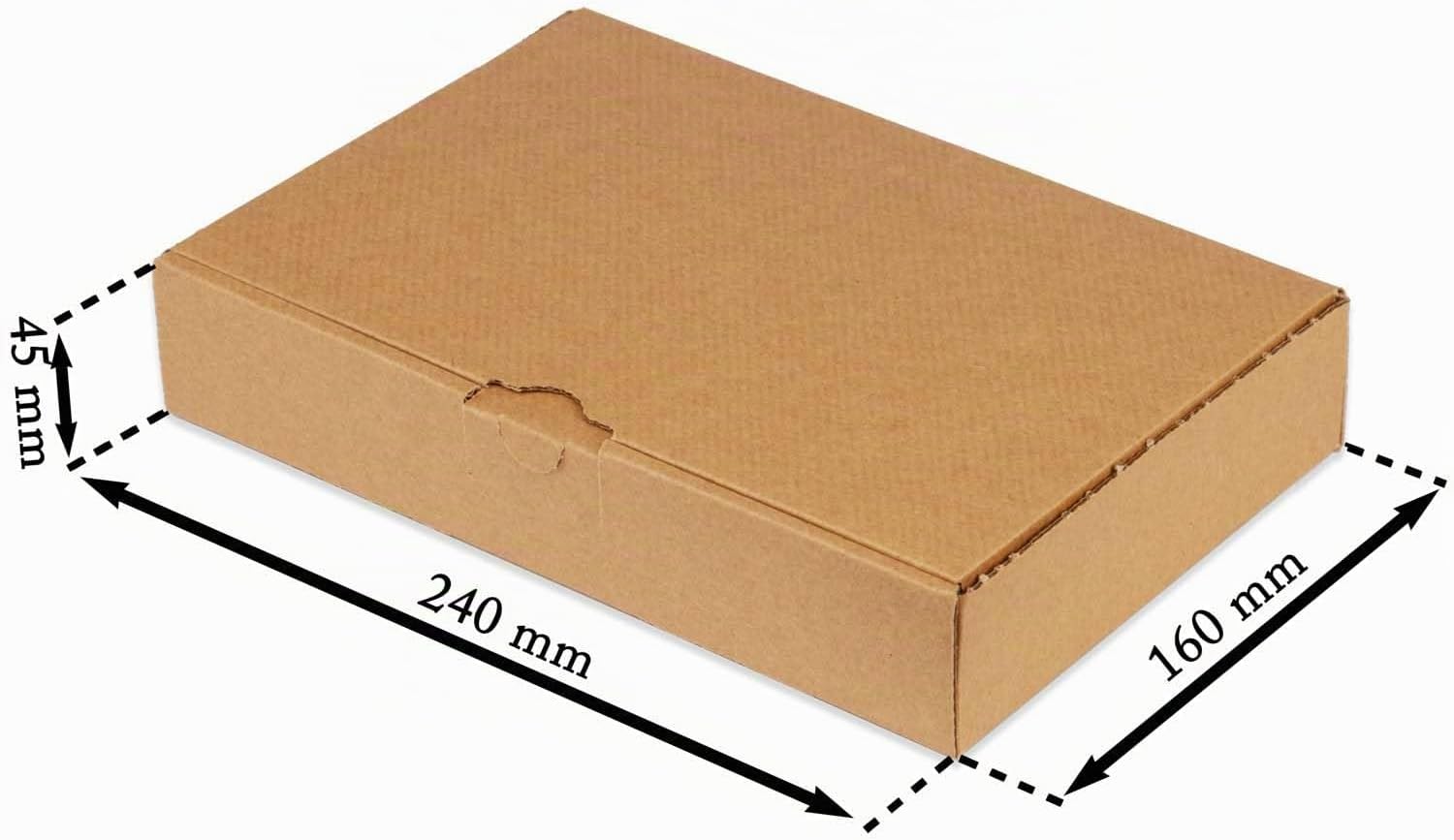 Maxibriefkartons 240 x 160 x 45 mm MB-3 braun Maxibrief Karton Faltschachtel stabil Versandkarton für Post DHL Versand DIN A5 Warensendung Büchersendung Versandschachtel (25 Stück)