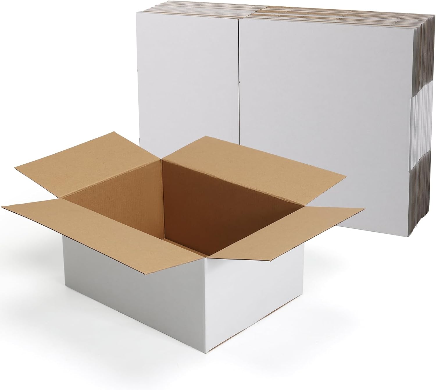 HORLIMER 10 Stück Weiß Versandkarton Karton Box, 30,5x30,5x30,5 CM Verpackungskartons für Warensendung, Geschenkbox, Faltkarton, Postkarton
