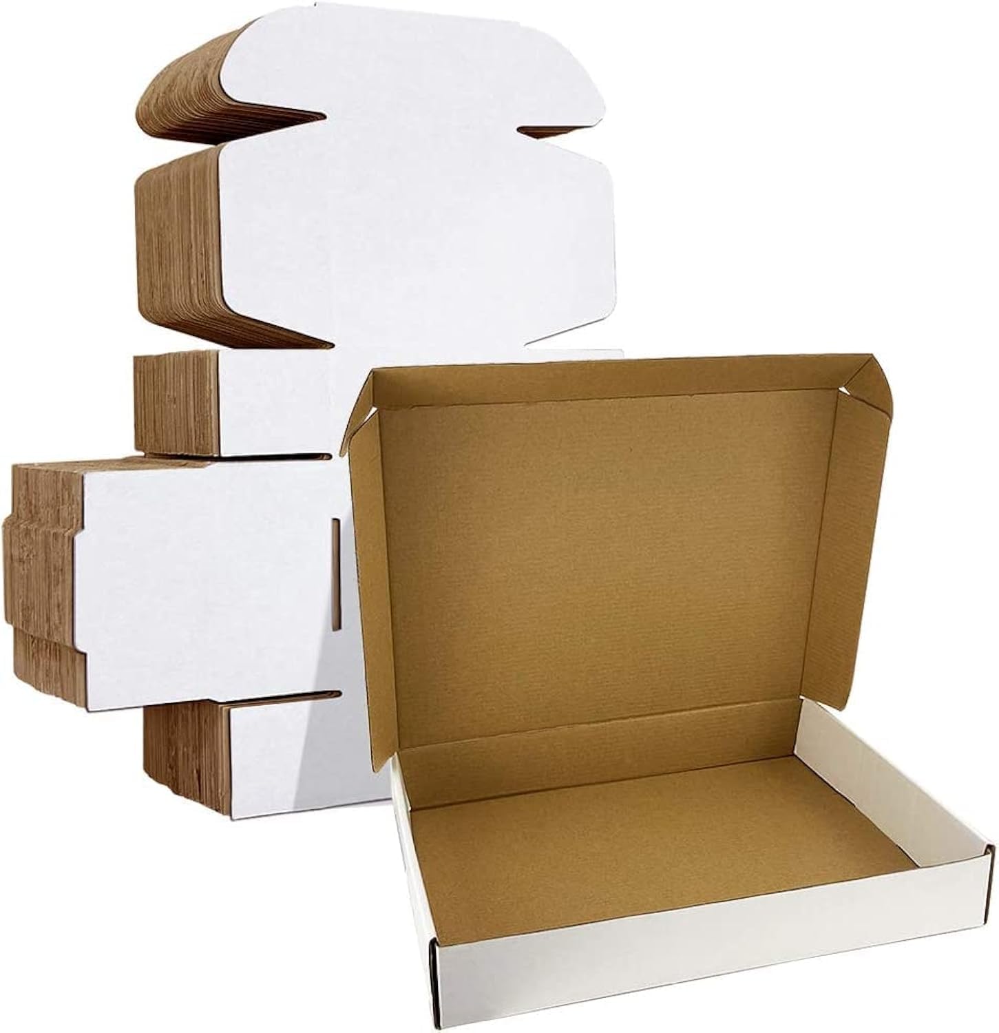 HORLIMER 25 Stück Versandkarton Klein Karton Box, 17,8x12,7x5,1 cm Verpackungskartons aus Wellpappe für Warensendung, Geschenkbox, Faltkarton, Postkarton(Braun)
