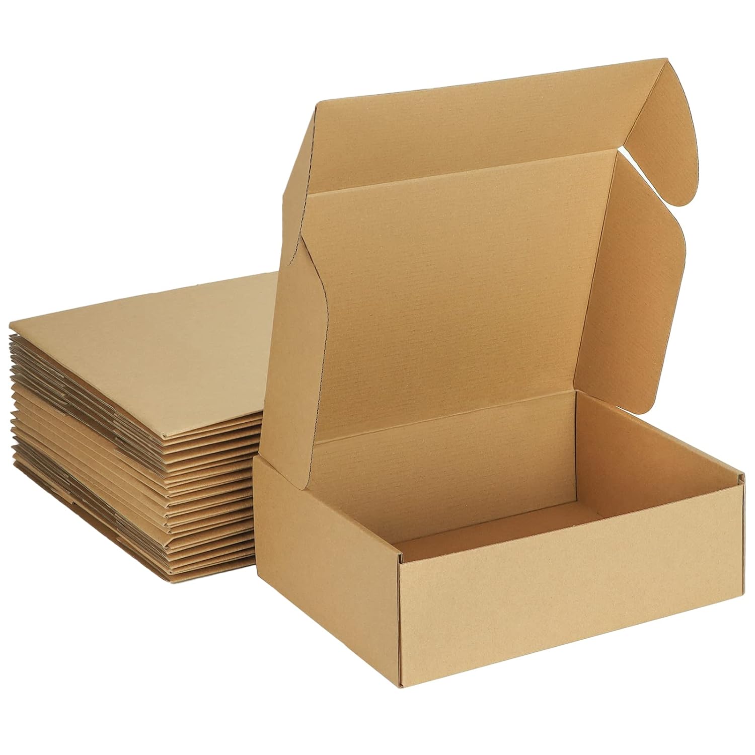 HORLIMER 25 Stück Versandkarton Klein Karton Box, 17,8x12,7x5,1 cm Verpackungskartons aus Wellpappe für Warensendung, Geschenkbox, Faltkarton, Postkarton(Braun)