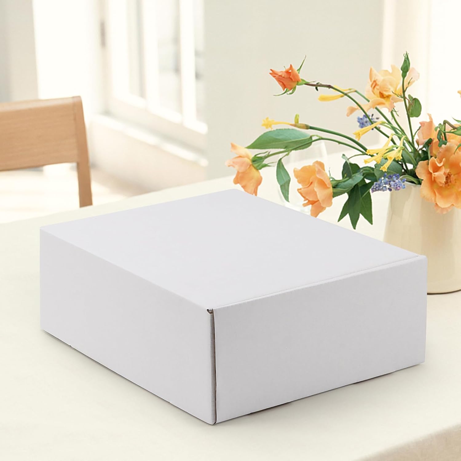 HORLIMER 25 Stück Versandkarton Klein Karton Box, 17,8x12,7x5,1 cm Verpackungskartons aus Wellpappe für Warensendung, Geschenkbox, Faltkarton, Postkarton(Braun)