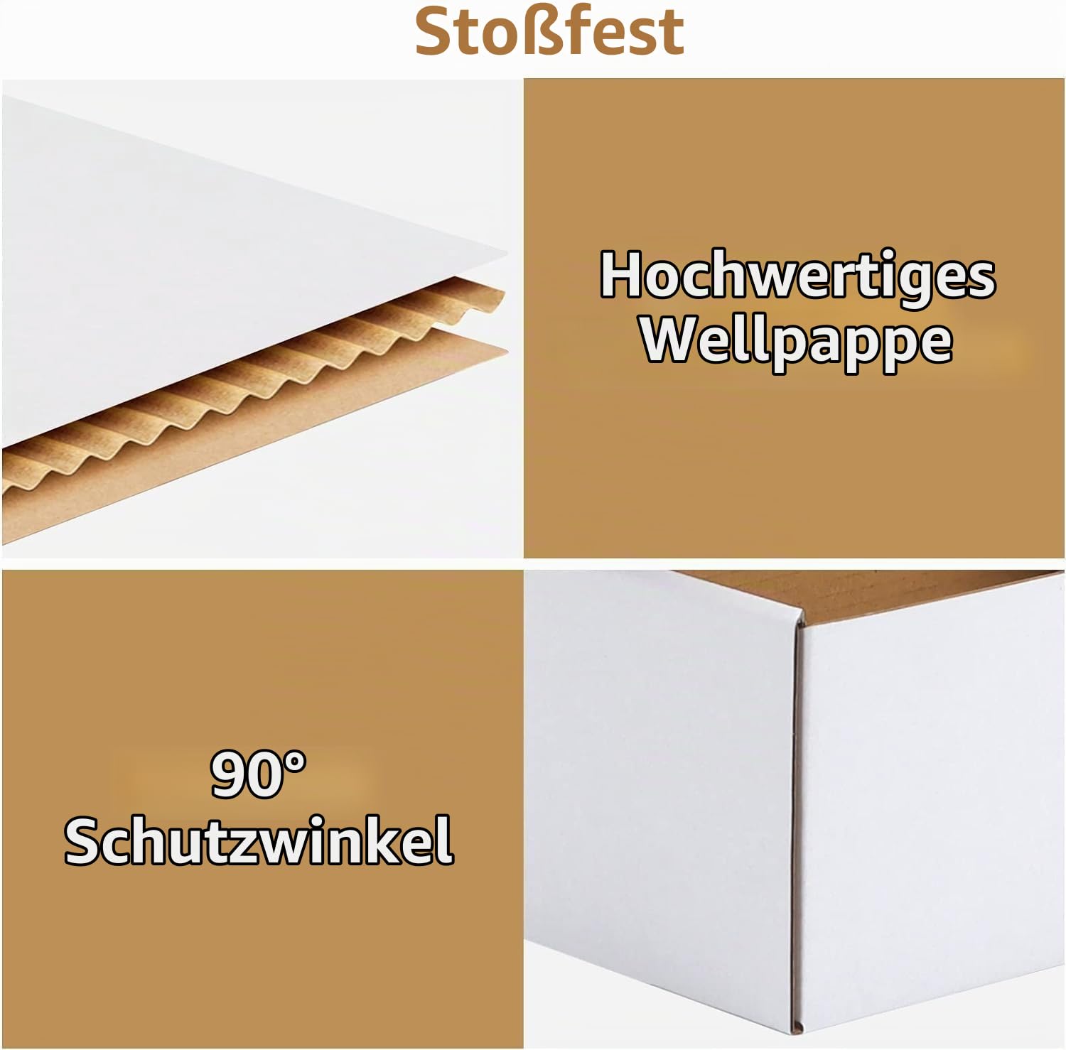RLAVBL 25 Stück weiße Versandkartons mit den Maßen 22,9 x 15,3 x 10,2 cm für den Versand von Gegenständen, Spielzeug und Geschenken