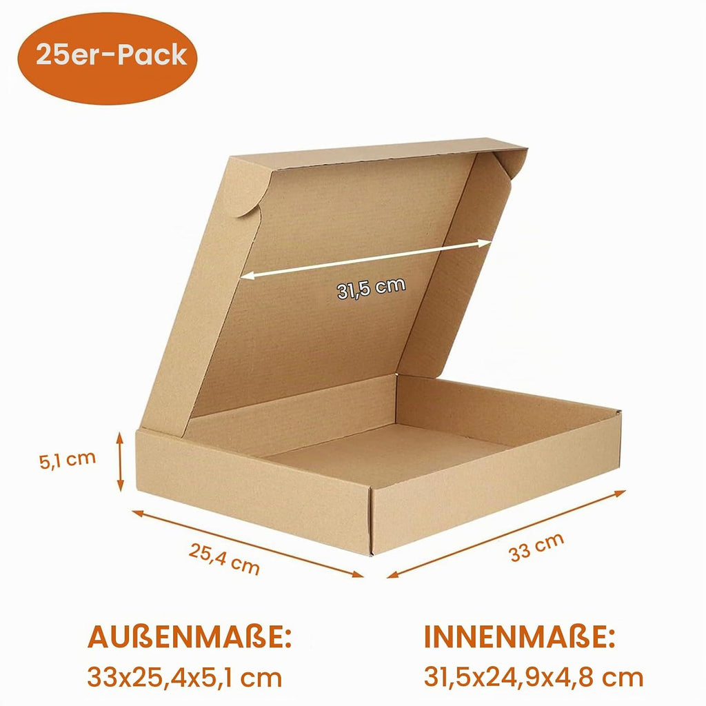 RLAVBL 25 Stück weiße Versandkartons mit den Maßen 22,9 x 15,3 x 10,2 cm für den Versand von Gegenständen, Spielzeug und Geschenken