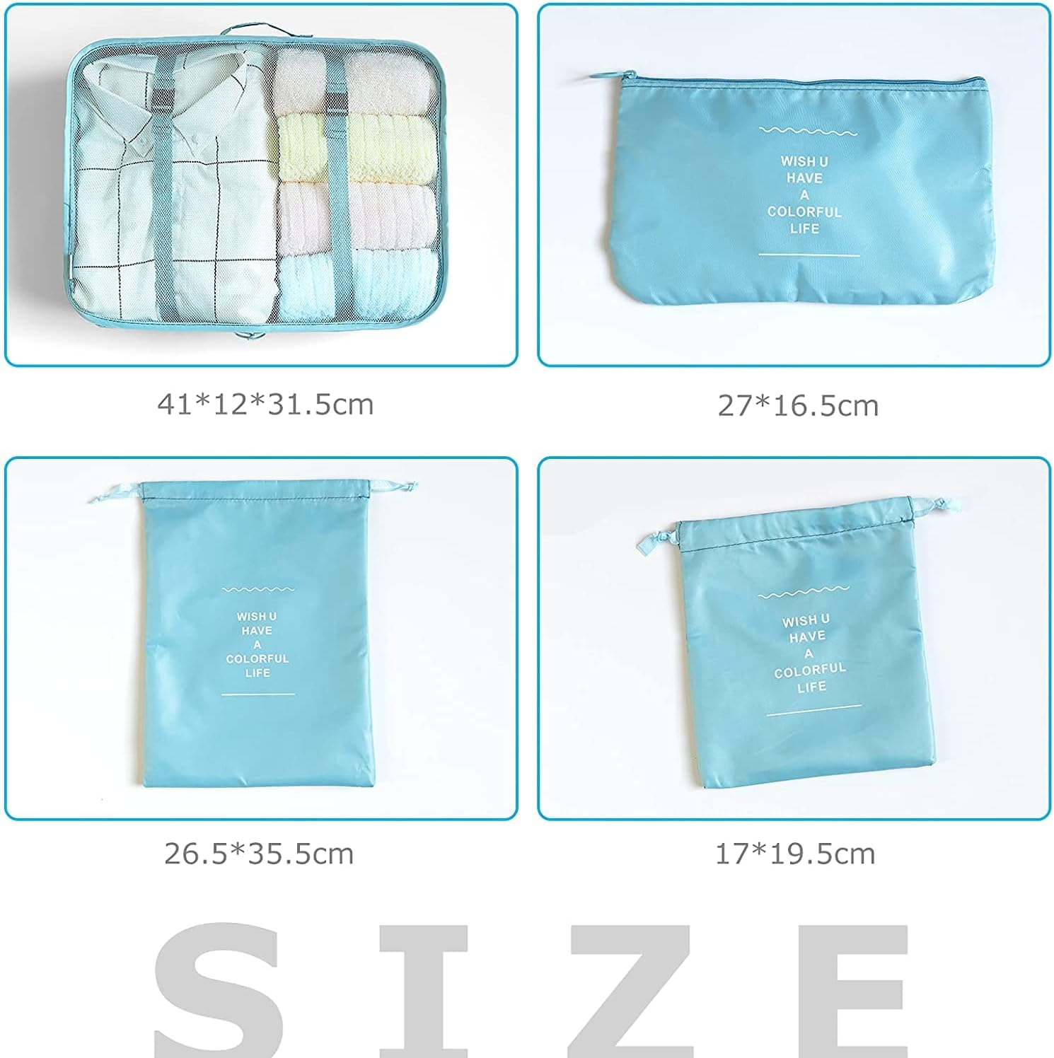 BillyBath 8-teiliges Koffer Organizer Set & Packwürfel | Platzsparende Packing Cubes für Kleidung. Perfekter Kofferorganizer mit Netzdesign, leichtes Reise Zubehör, Beige