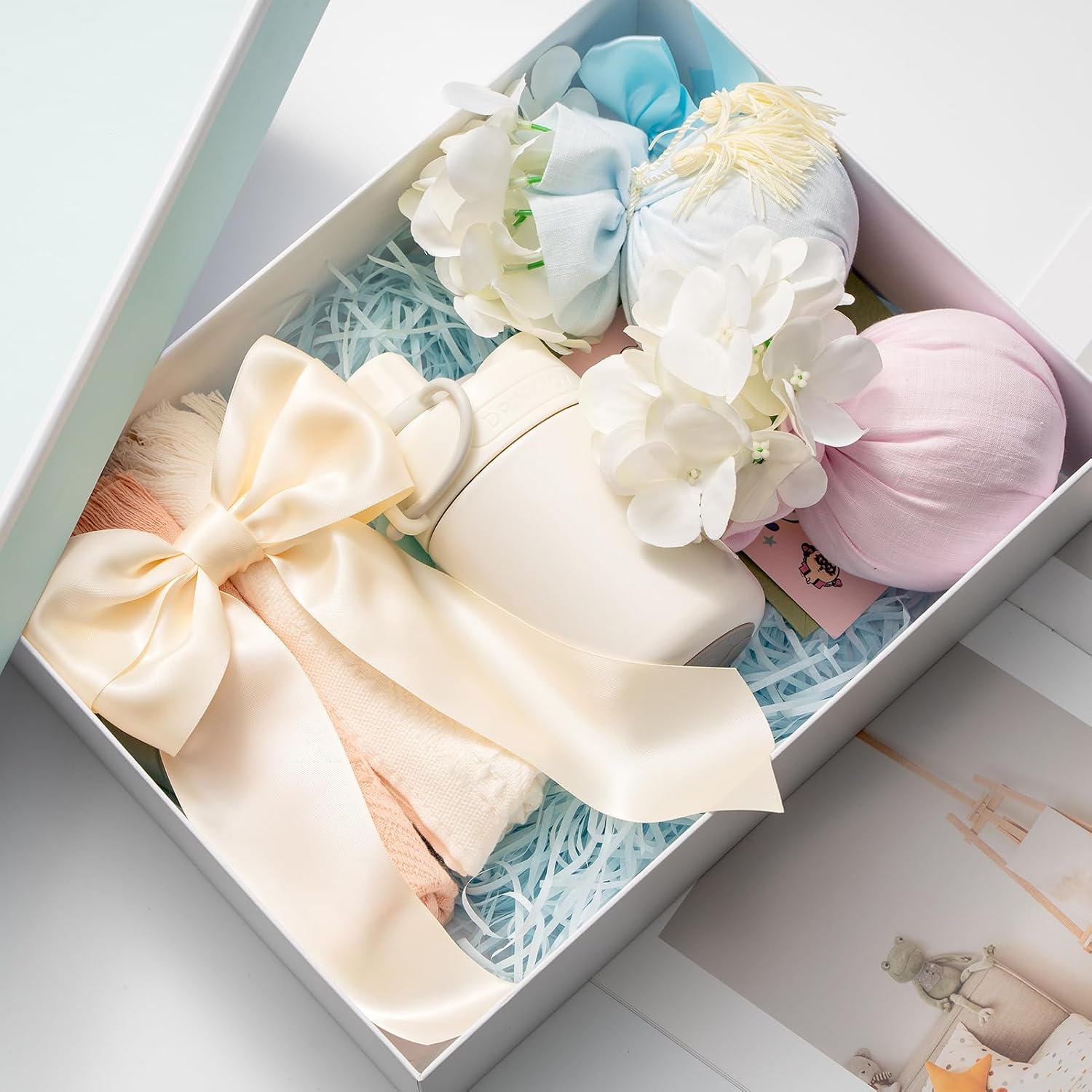 MORSUNBELA Schleifen Deko Hochzeit Geschenkschleifen Groß Weiß | Große Geschenkschleifen,elegante Deko für Hochzeit,Geburtstag,Weihnachten,Adventskranz,Weihnachtsbaum und Girlanden