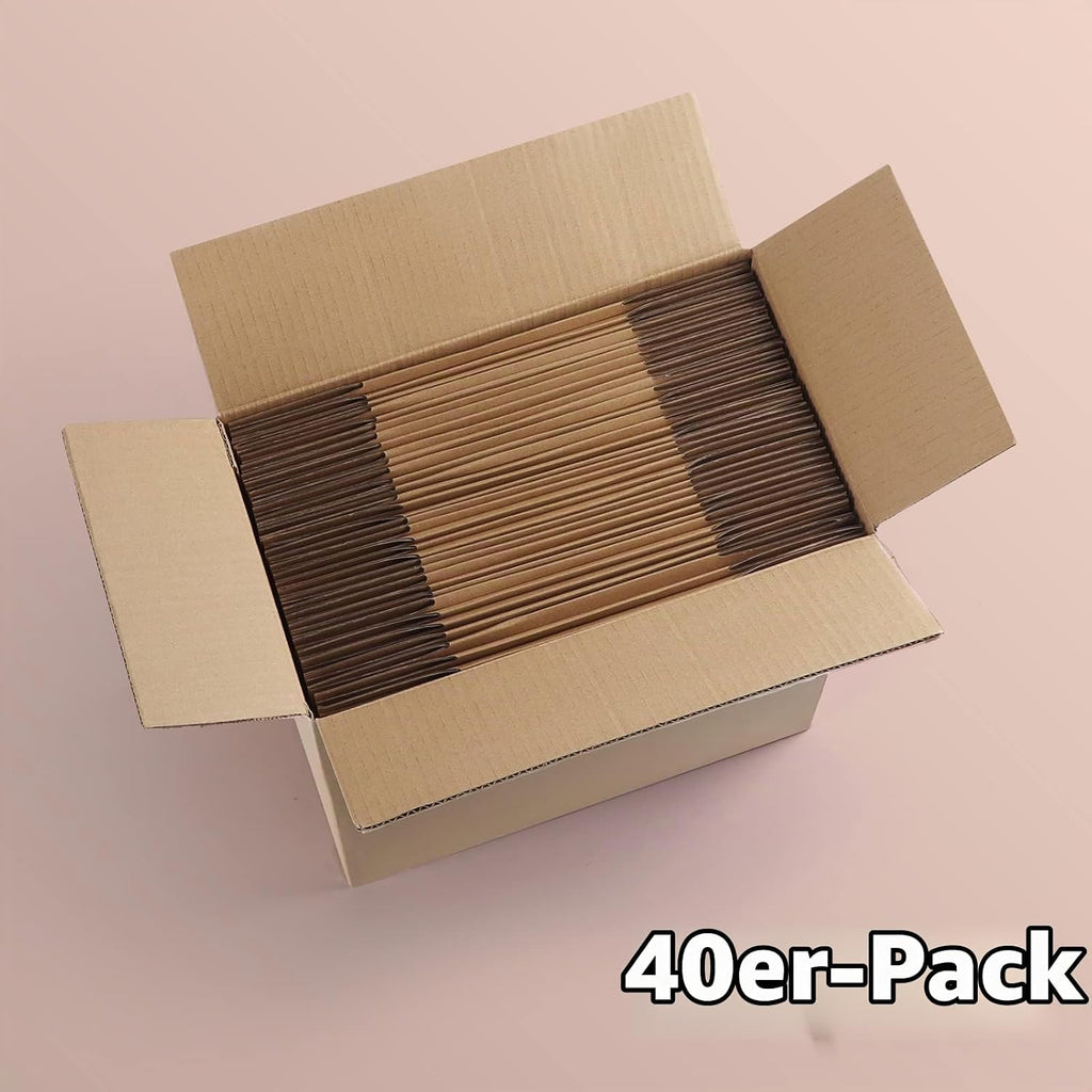 EYMPEU 40 Stück 25,4 x 15,3 x 15,3 cm Weiße Versandkarton, Kartons für kleine Gegenstände, Spielzeug, Schreibwaren und Weihnachtspäckchen