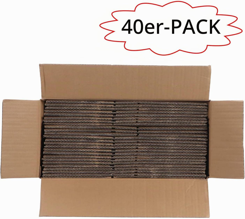 EYMPEU 40 Stück 25,4 x 15,3 x 15,3 cm Weiße Versandkarton, Kartons für kleine Gegenstände, Spielzeug, Schreibwaren und Weihnachtspäckchen