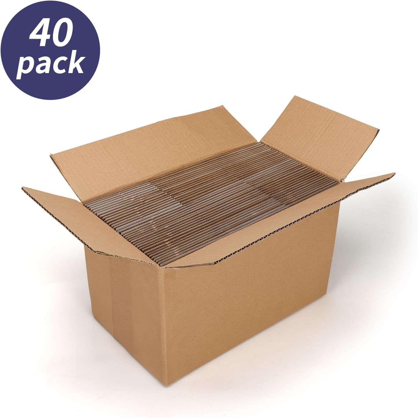 EYMPEU 40 Stück 25,4 x 15,3 x 15,3 cm Weiße Versandkarton, Kartons für kleine Gegenstände, Spielzeug, Schreibwaren und Weihnachtspäckchen