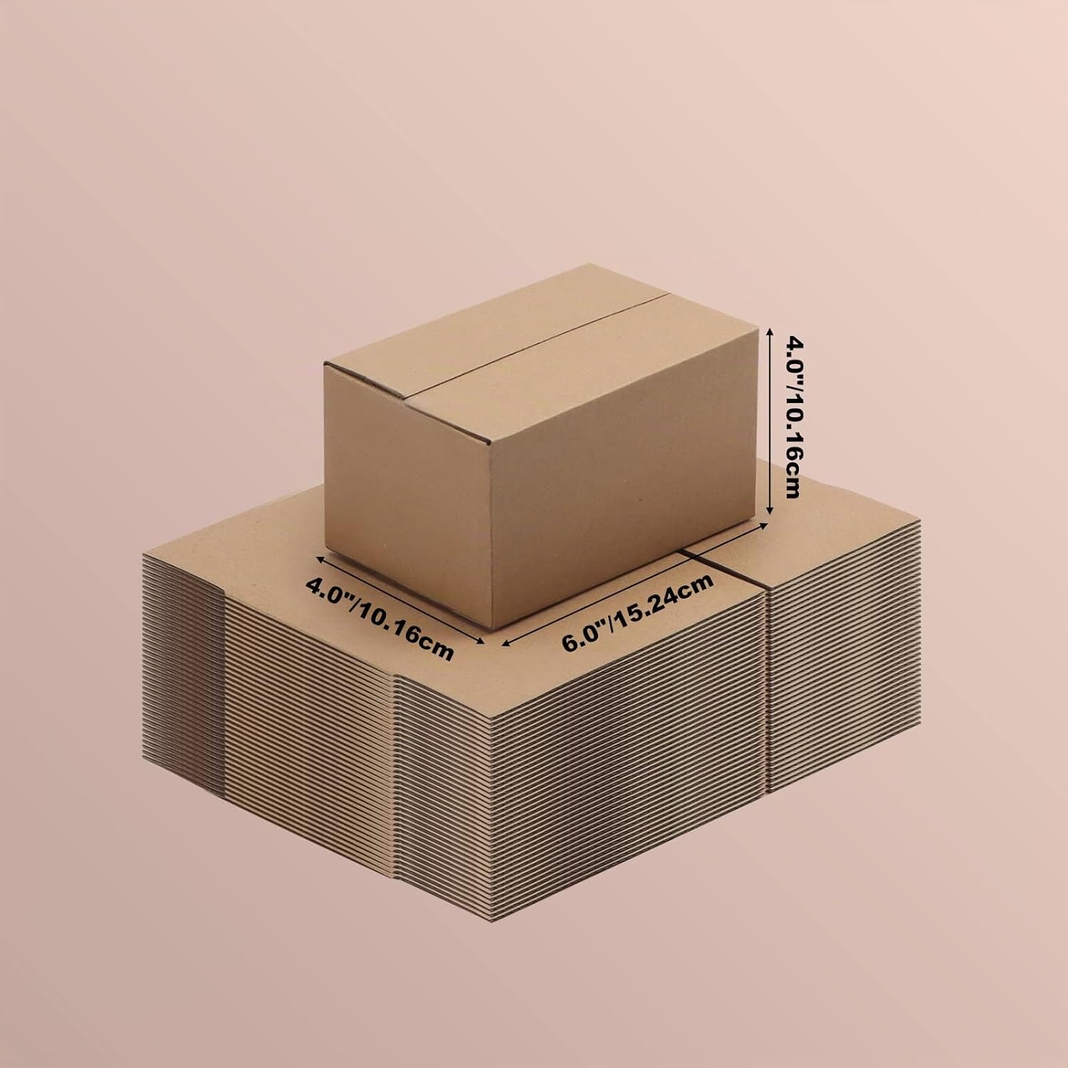 EYMPEU 40 Stück 25,4 x 15,3 x 15,3 cm Weiße Versandkarton, Kartons für kleine Gegenstände, Spielzeug, Schreibwaren und Weihnachtspäckchen