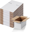 EYMPEU 40 Stück 25,4 x 15,3 x 15,3 cm Weiße Versandkarton, Kartons für kleine Gegenstände, Spielzeug, Schreibwaren und Weihnachtspäckchen