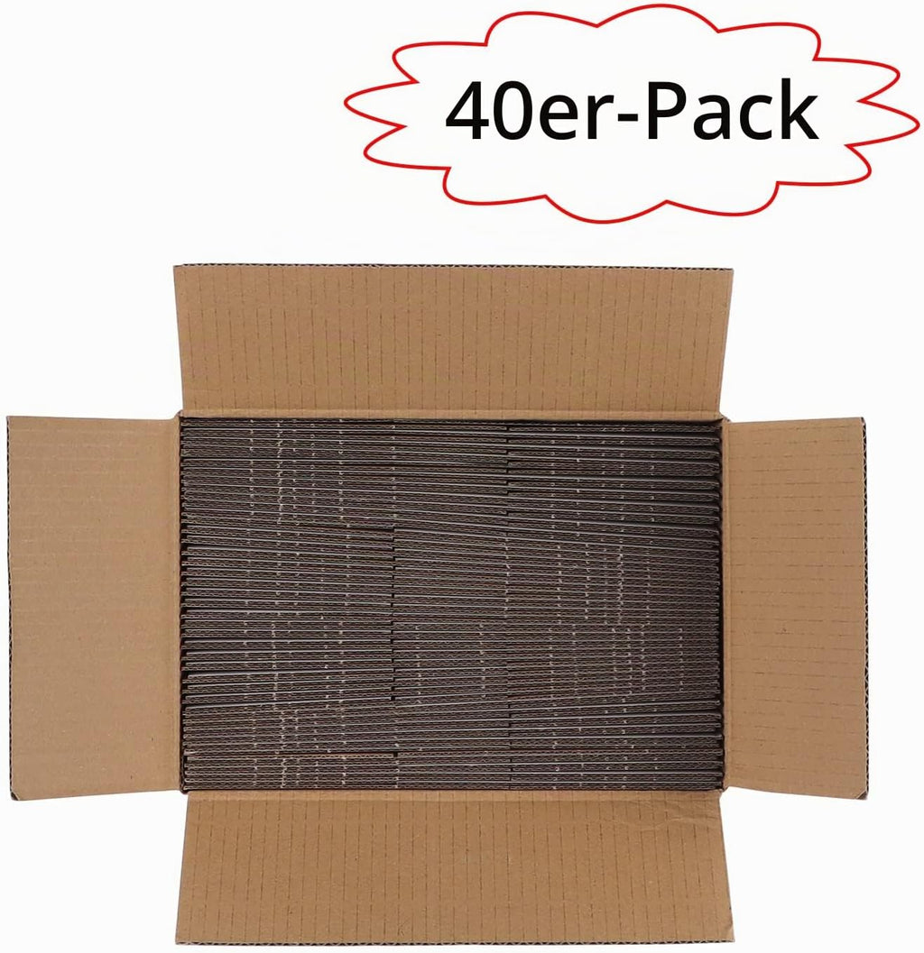 EYMPEU 40 Stück 25,4 x 15,3 x 15,3 cm Weiße Versandkarton, Kartons für kleine Gegenstände, Spielzeug, Schreibwaren und Weihnachtspäckchen